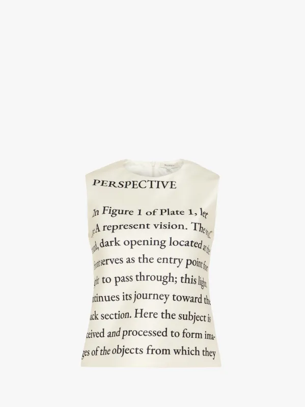TEXT' PRINT BIAS CUT TOP sold by J.W. Anderson