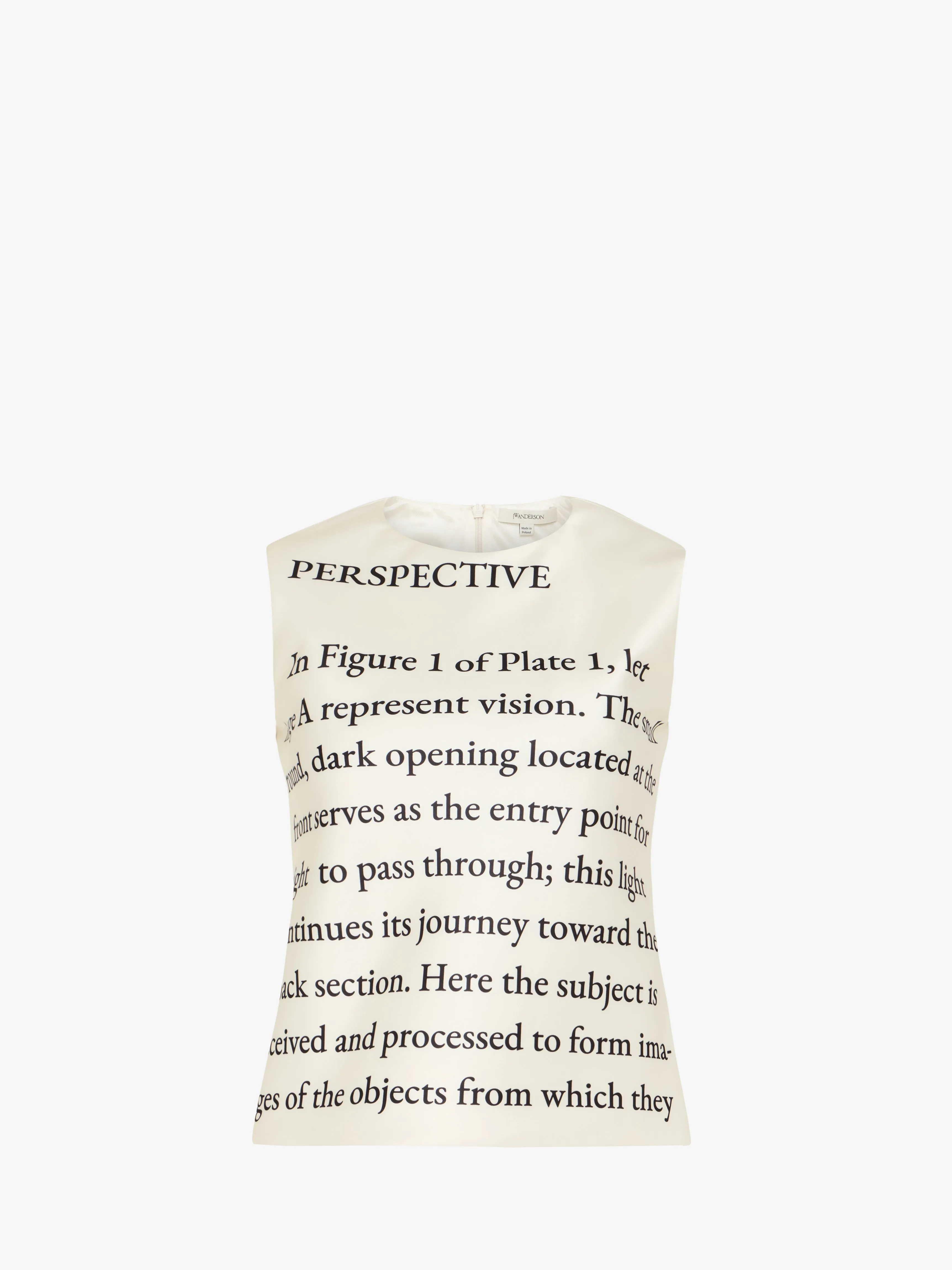 TEXT' PRINT BIAS CUT TOP sold by J.W. Anderson