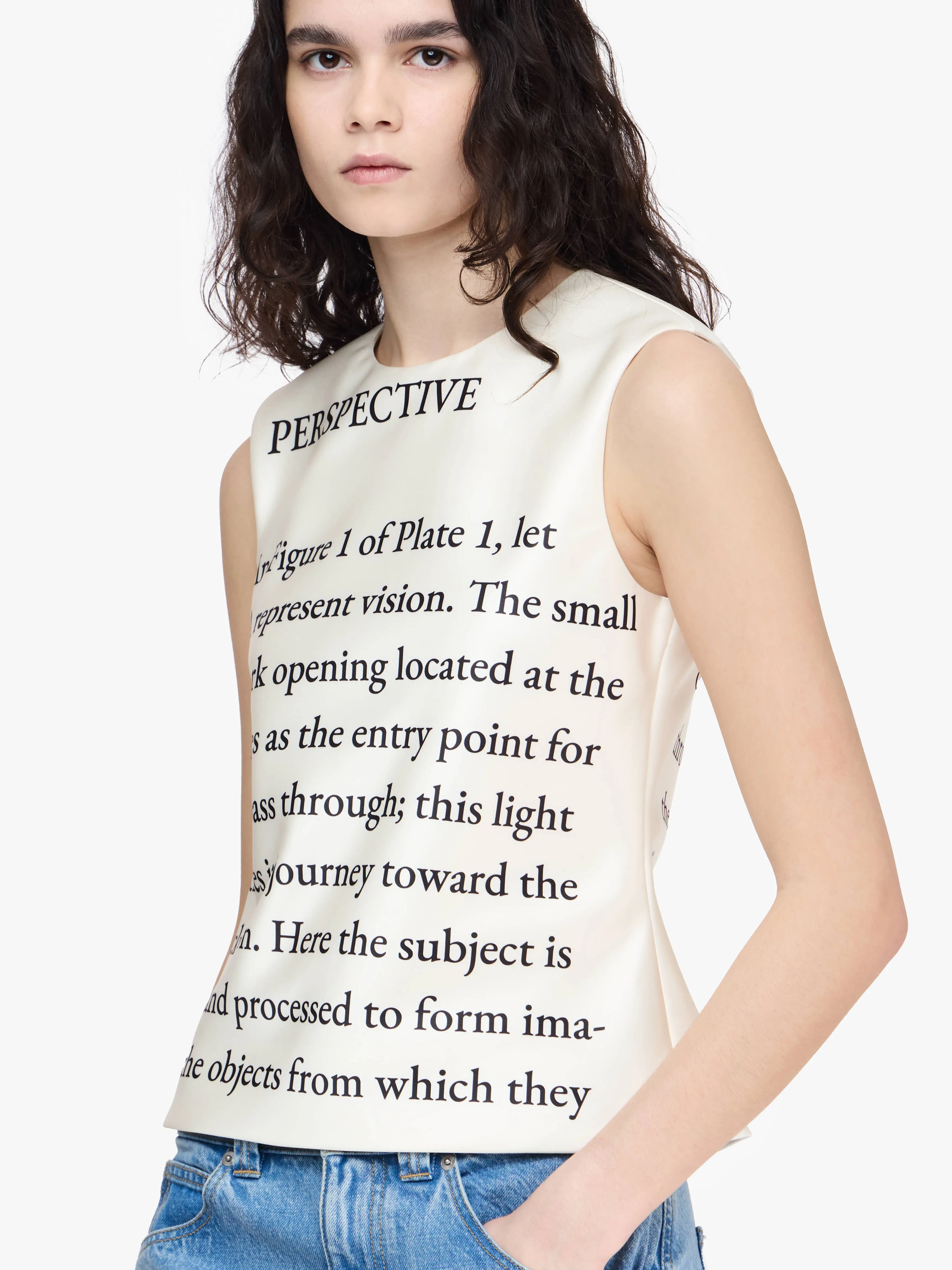 TEXT' PRINT BIAS CUT TOP sold by J.W. Anderson product image thumbnail 5