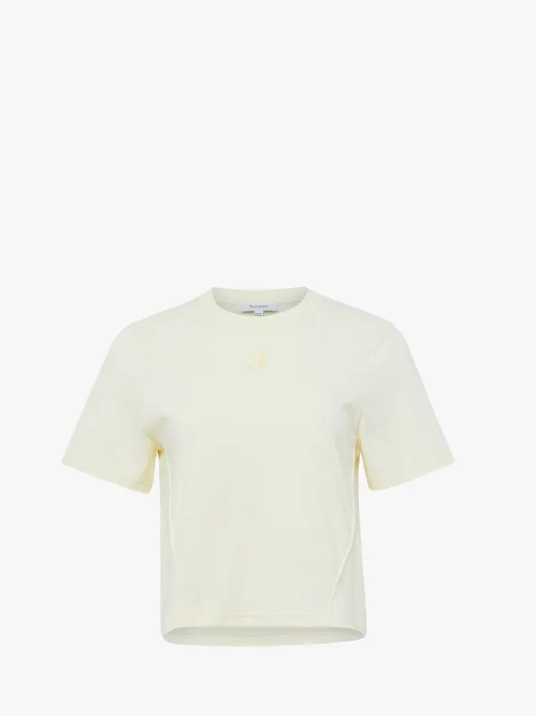 PANELLED CROPPED T-SHIRT WITH ANCHOR EMBROIDERY sold by J.W. Anderson