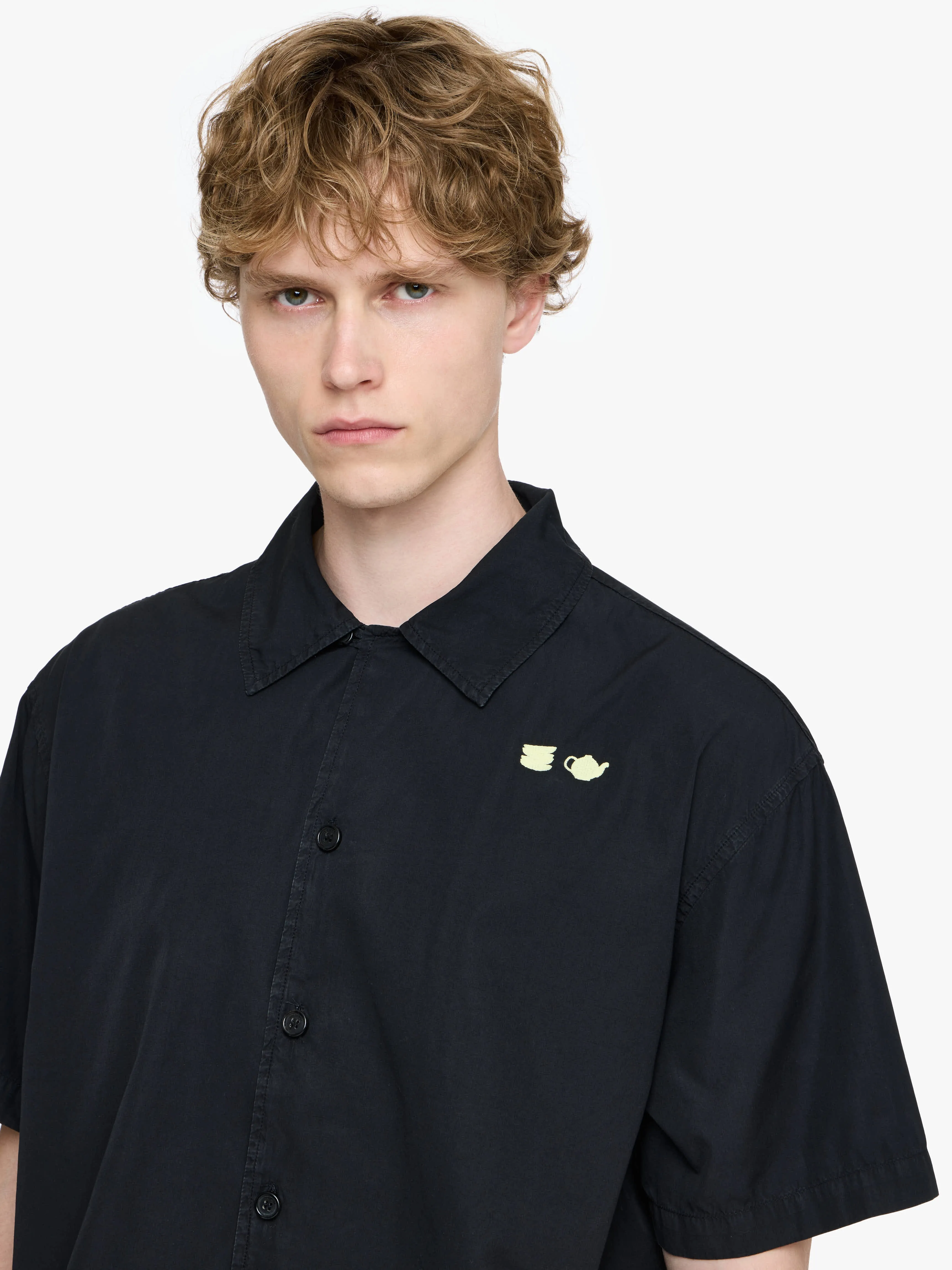 CONTRAST EMBROIDERY SHORT SLEEVE SHIRT sold by J.W. Anderson product image thumbnail 5
