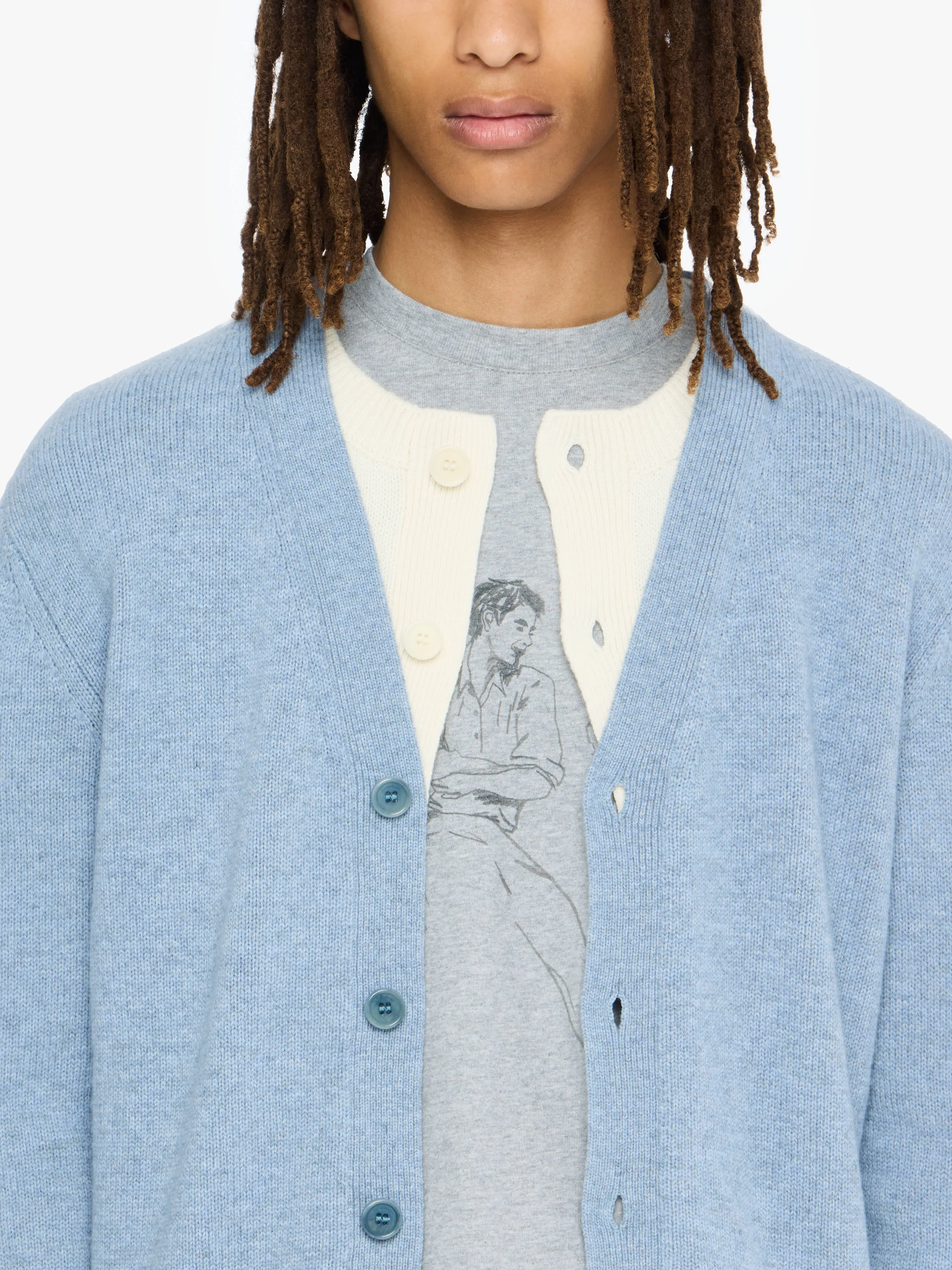 CONTRAST LAYERED CARDIGAN sold by J.W. Anderson product image thumbnail 4