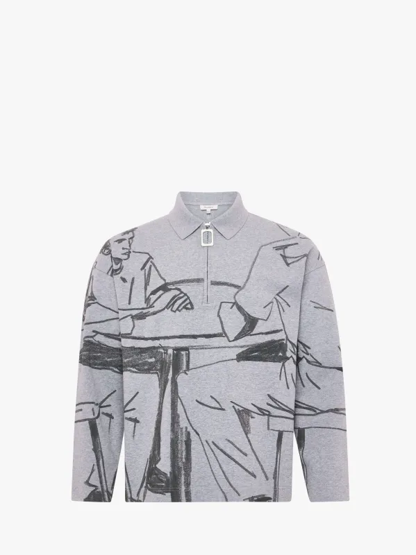 PRINTED RUGBY POLO made by J.W. Anderson