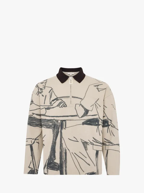 PRINTED RUGBY POLO made by J.W. Anderson