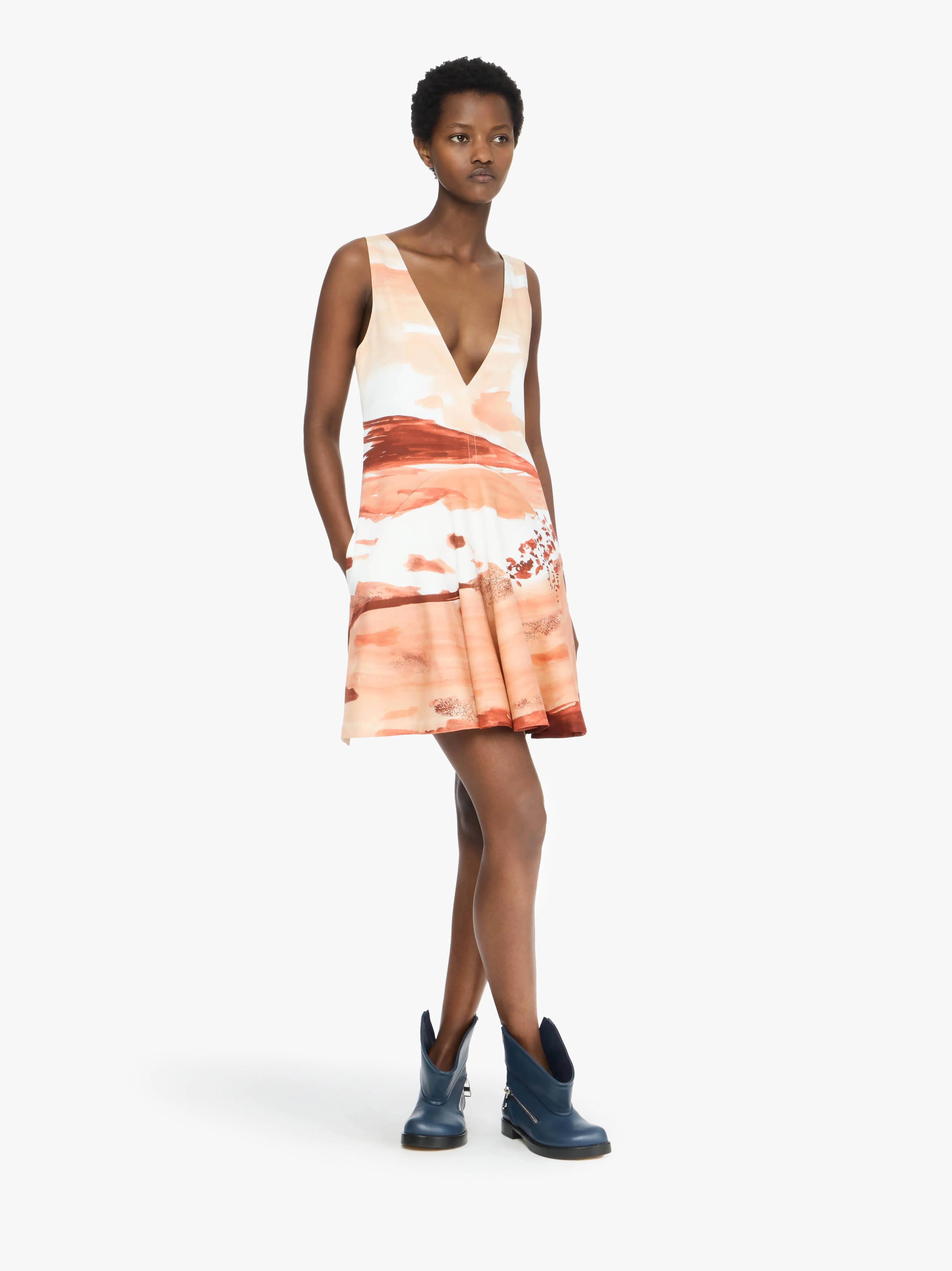 PRINTED V-NECK MINI DRESS sold by J.W. Anderson product image thumbnail 2