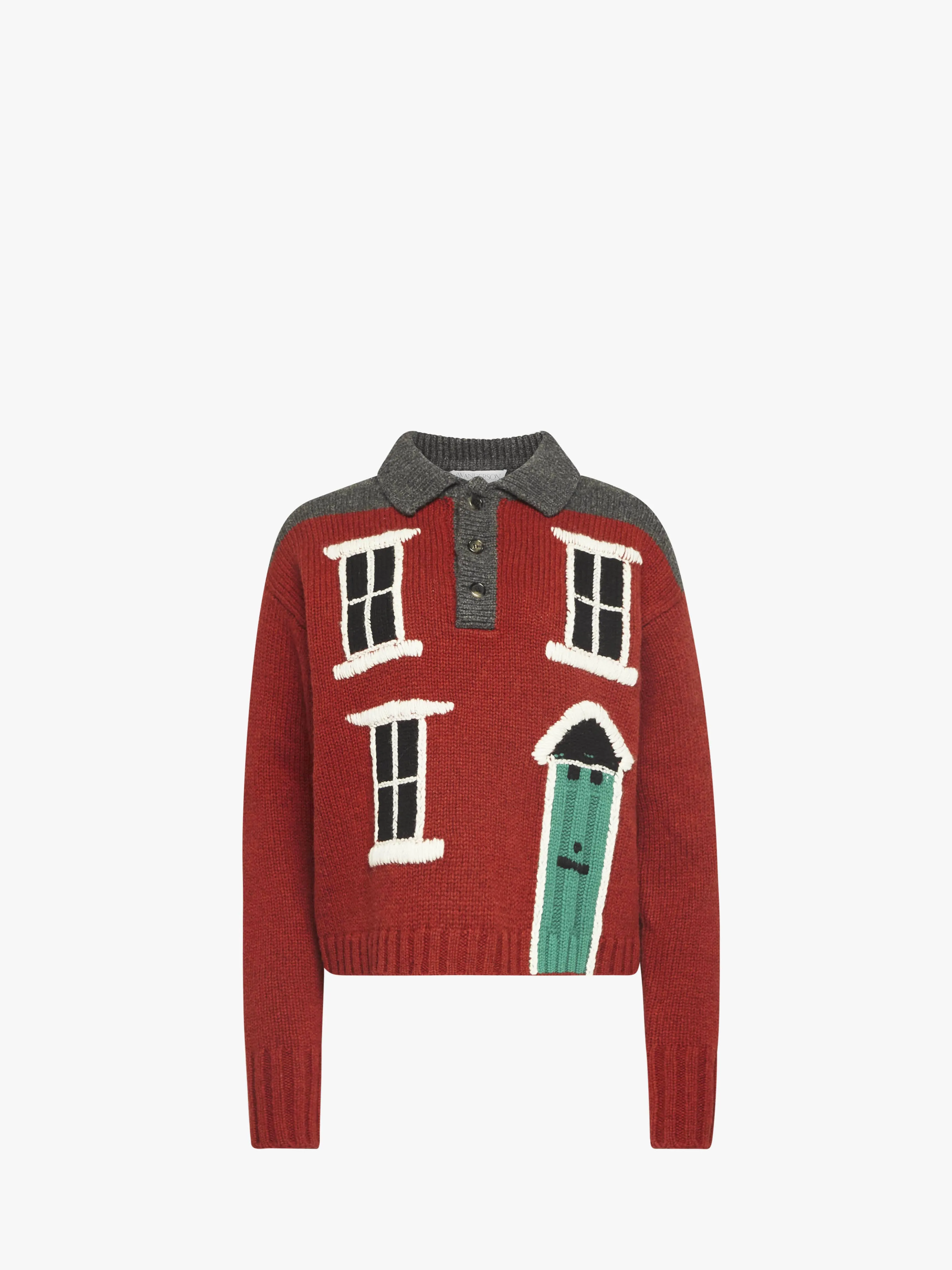 HOUSE' INTARSIA POLO SWEATER sold by J.W. Anderson