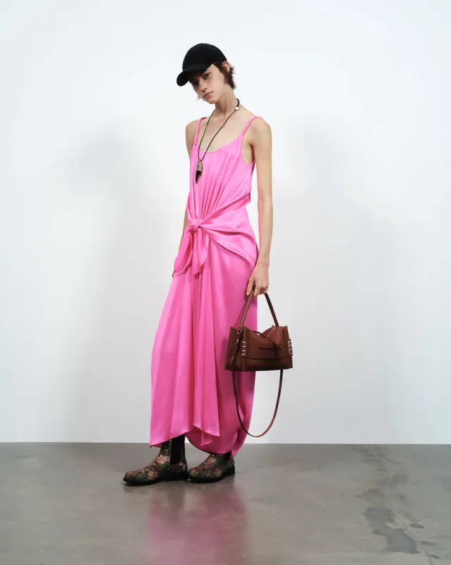 WOMENS KNOTTED WAIST LONGLINE DRESS IN PINK sold by J.W. Anderson