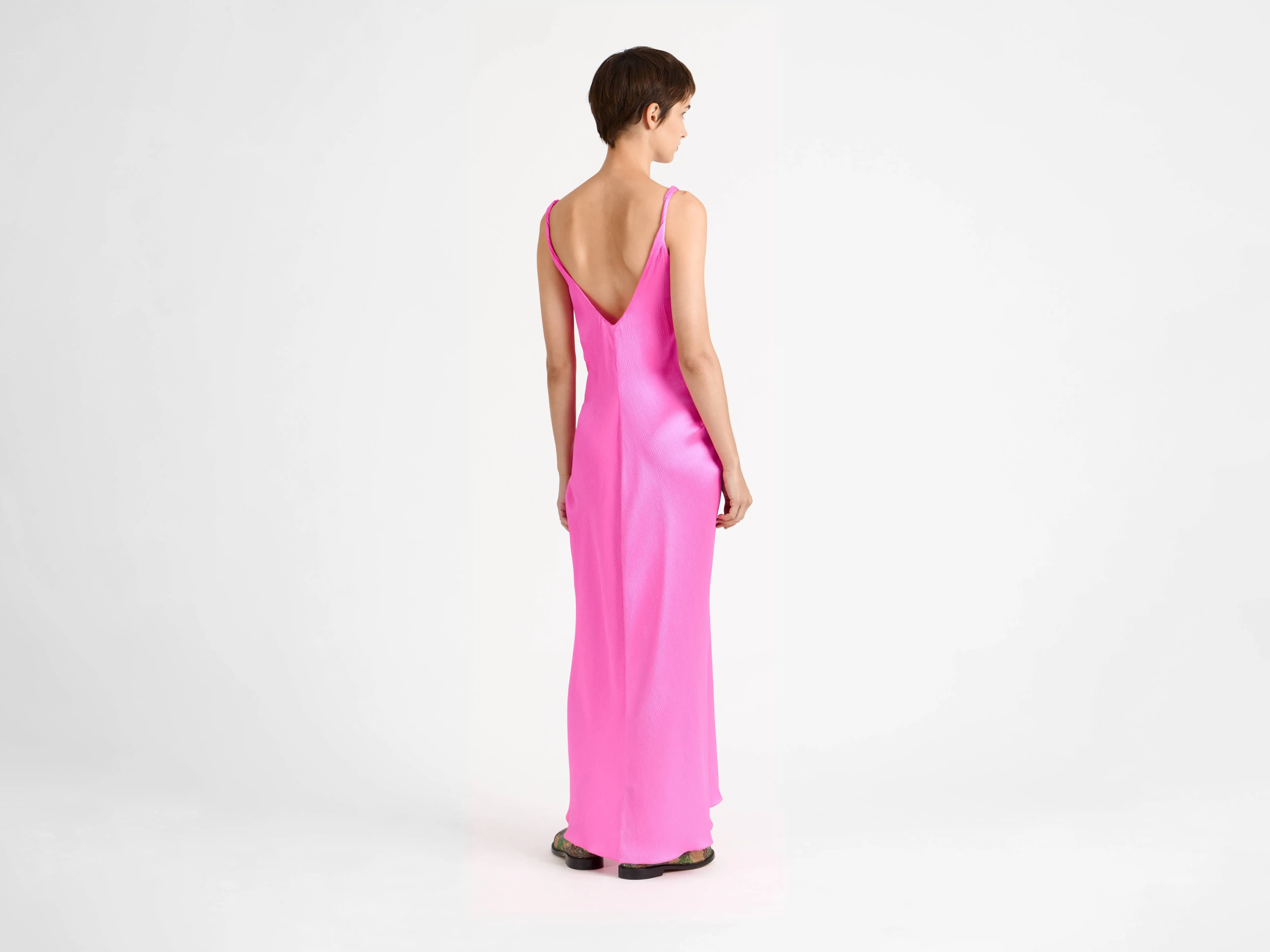 WOMENS KNOTTED WAIST LONGLINE DRESS IN PINK sold by J.W. Anderson product image thumbnail 5