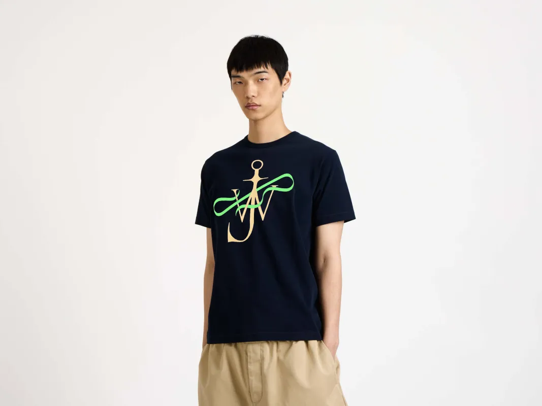 MENS RIBBON ANCHOR T-SHIRT IN NAVY sold by J.W. Anderson