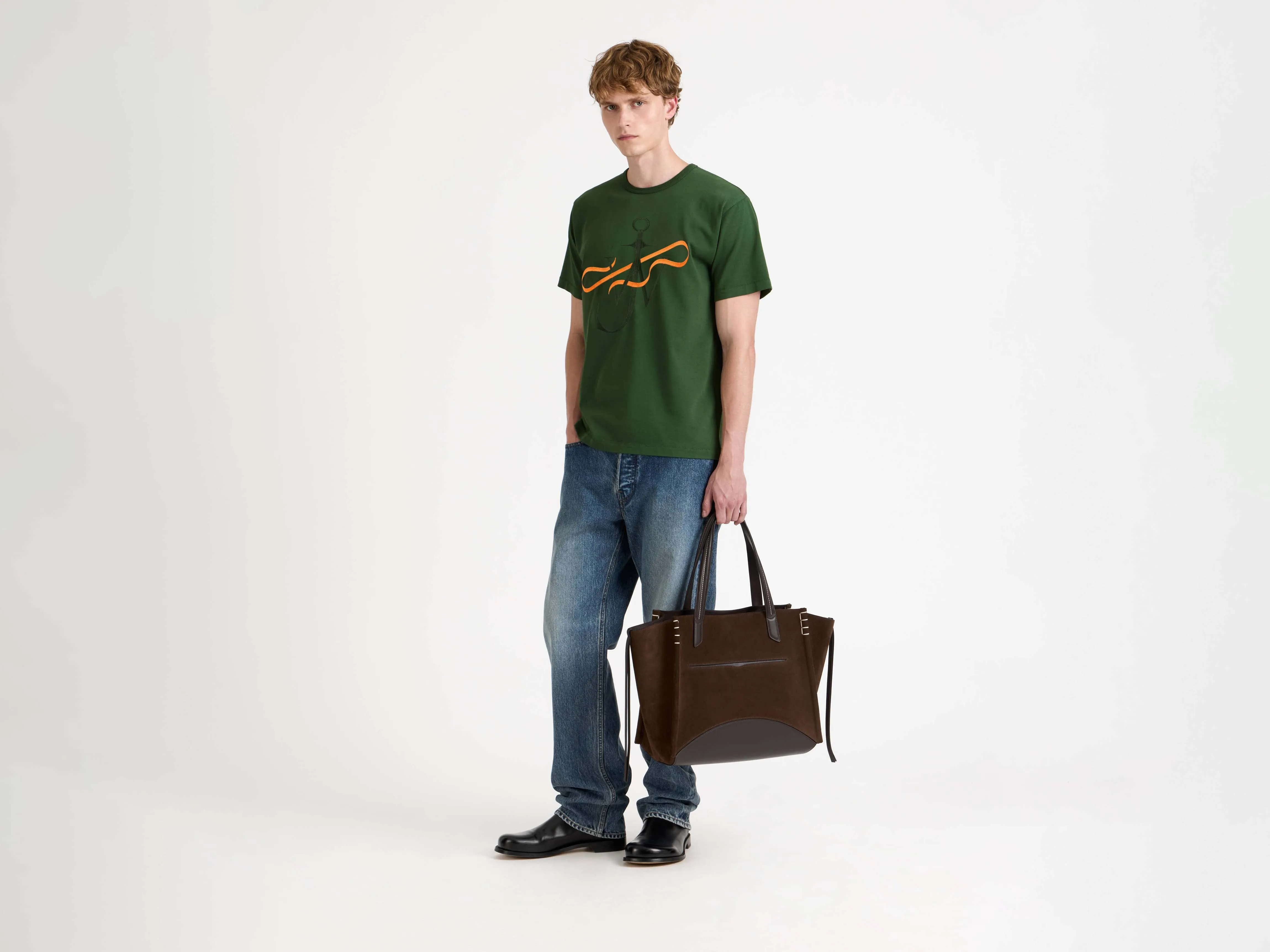 MENS RIBBON ANCHOR T-SHIRT IN GREEN sold by J.W. Anderson product image thumbnail 5