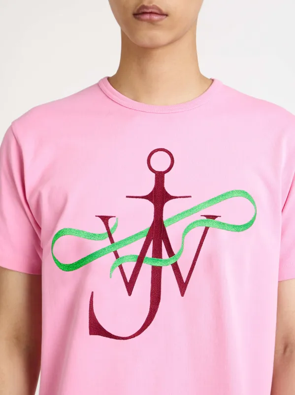 MENS RIBBON ANCHOR T-SHIRT IN PINK sold by J.W. Anderson