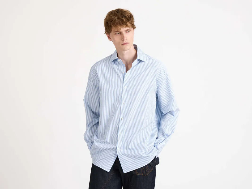 CL_DRESS SHIRT - BLUE/WHITE_SH0367PG1890 made by J.W. Anderson