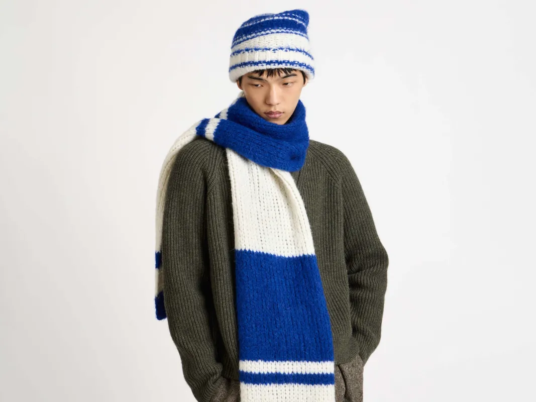 CL_STRIPE BEANIE - BLACK_KW1458YN0493 sold by J.W. Anderson