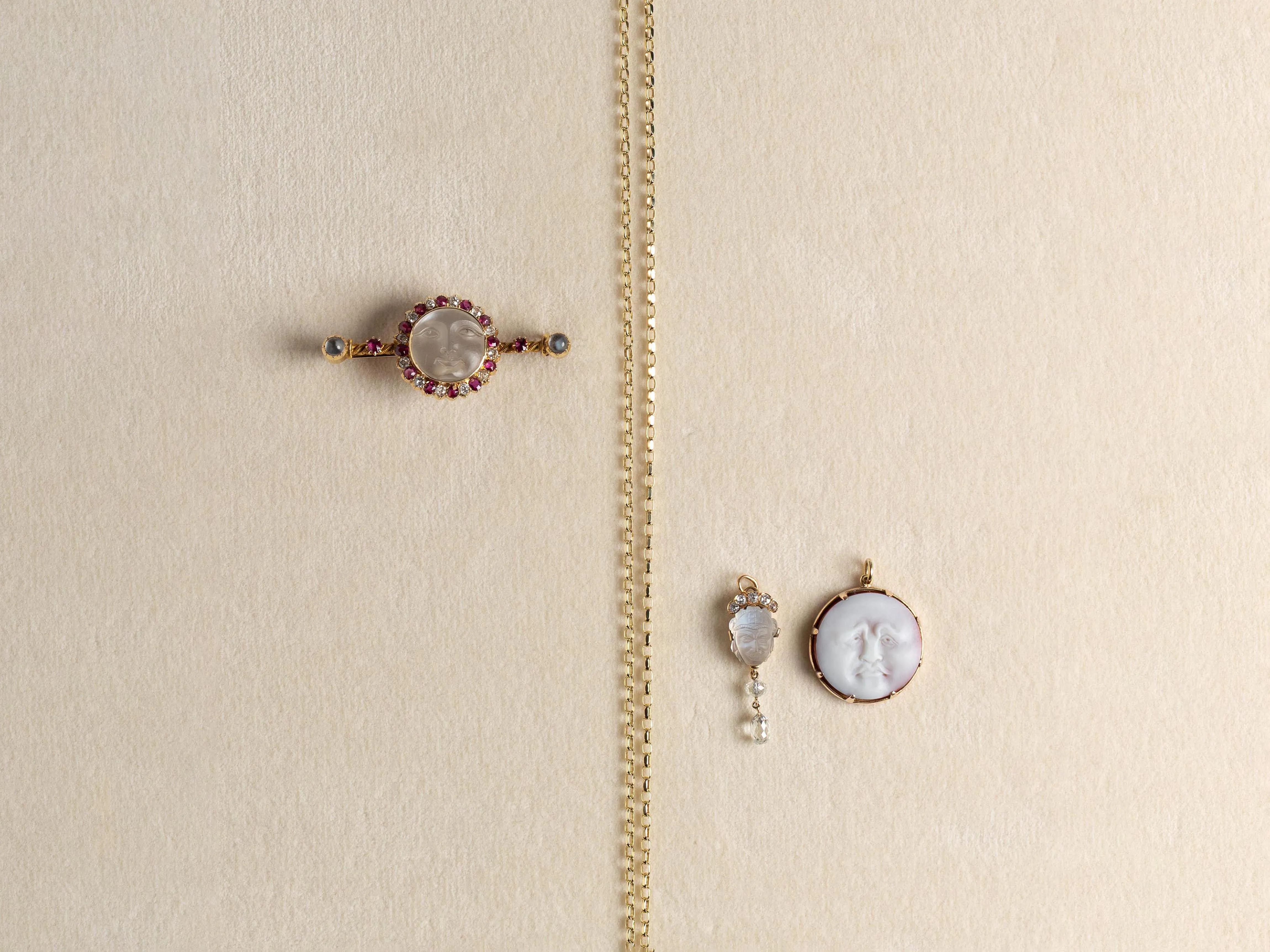 MOONFACE BROOCH IN 15kt GOLD sold by J.W. Anderson product image thumbnail 2