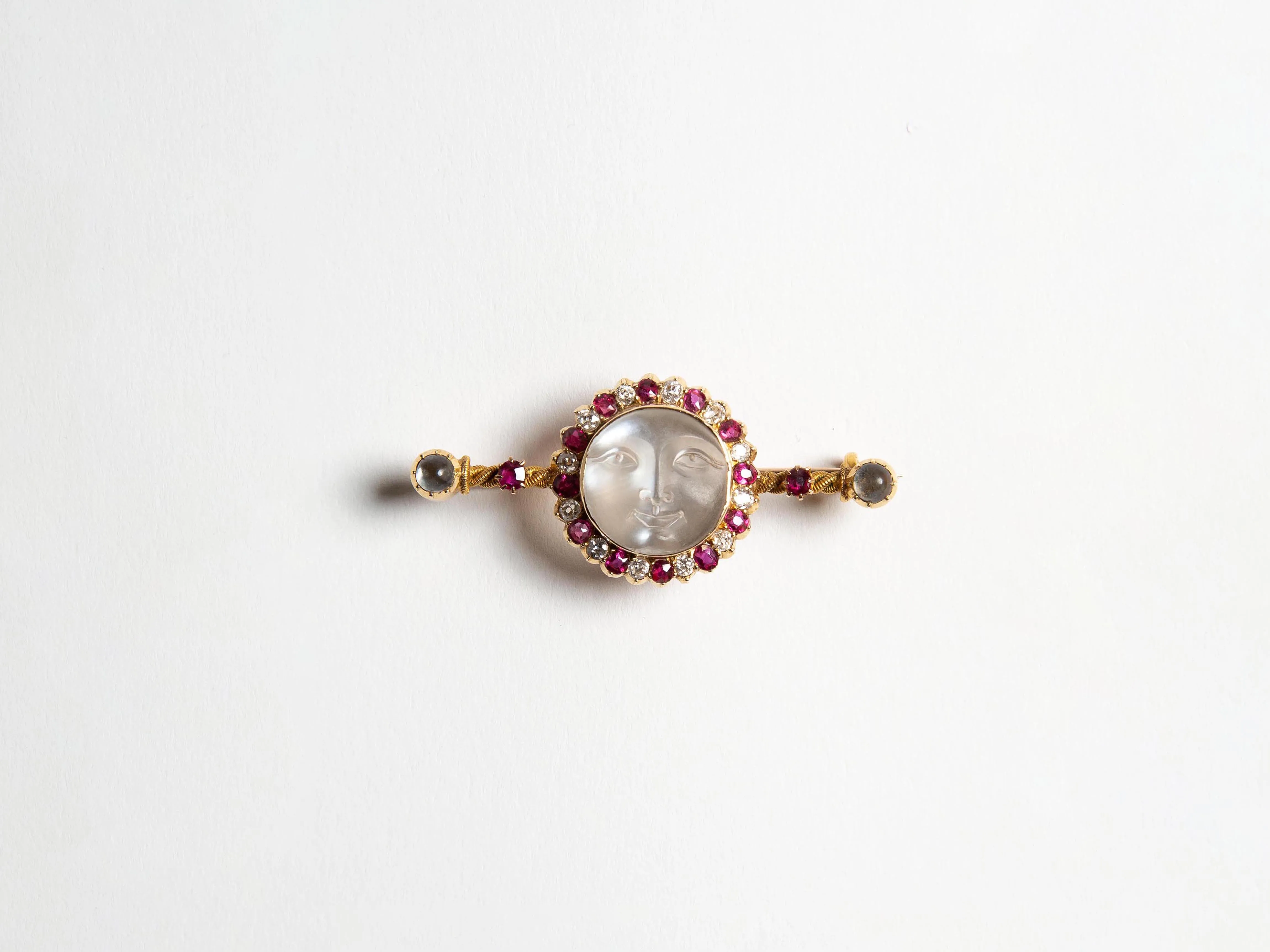 MOONFACE BROOCH IN 15kt GOLD sold by J.W. Anderson