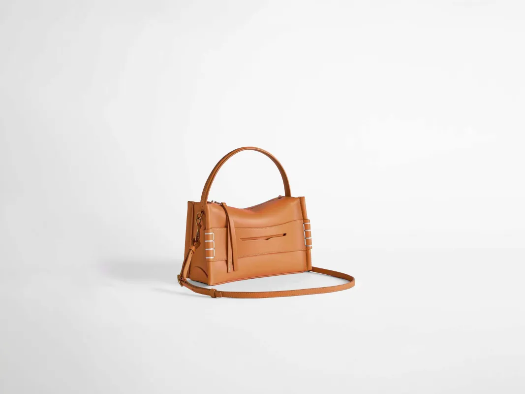 SMALL LOAFER BAG IN TAN LEATHER made by J.W. Anderson