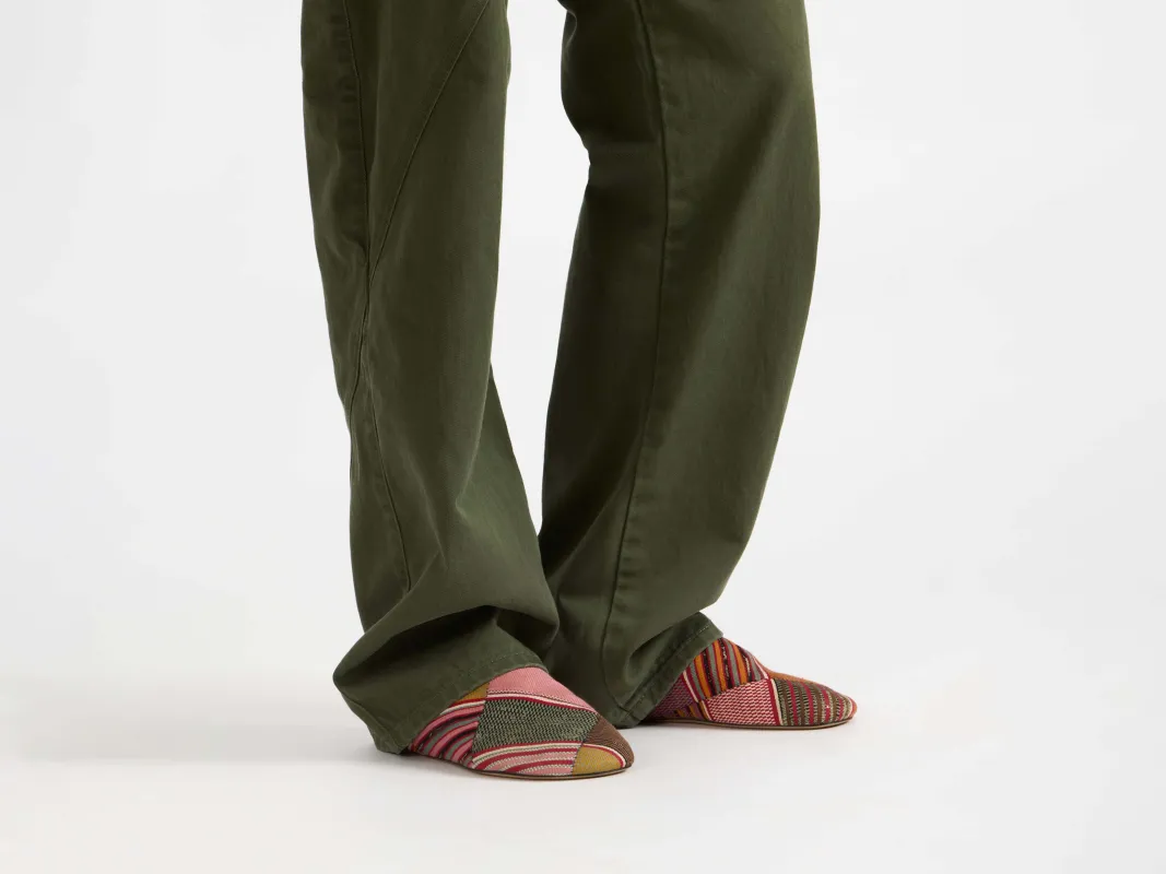 MENS SLIPPER MULES IN RED & MULTI sold by J.W. Anderson