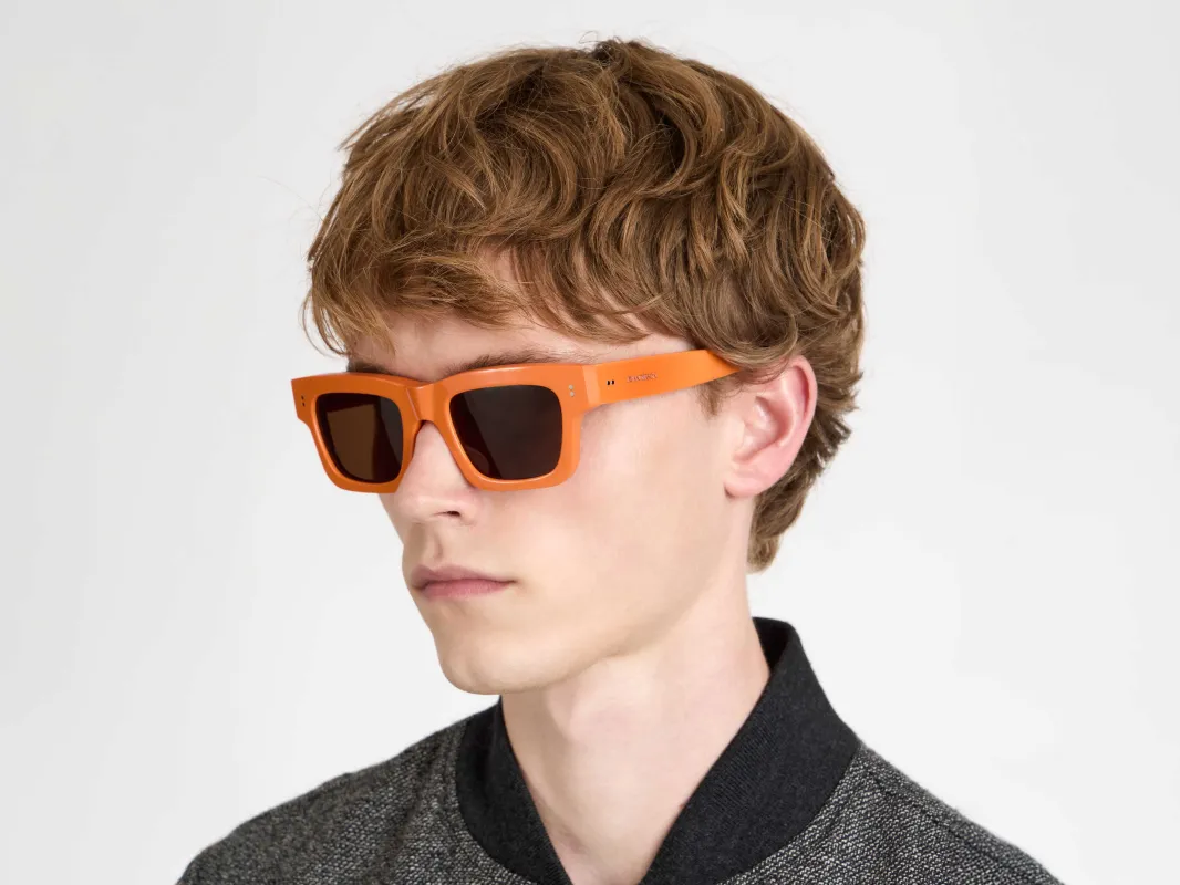 JWA02 RECTANGULAR SUNGLASSES IN ORANGE made by J.W. Anderson