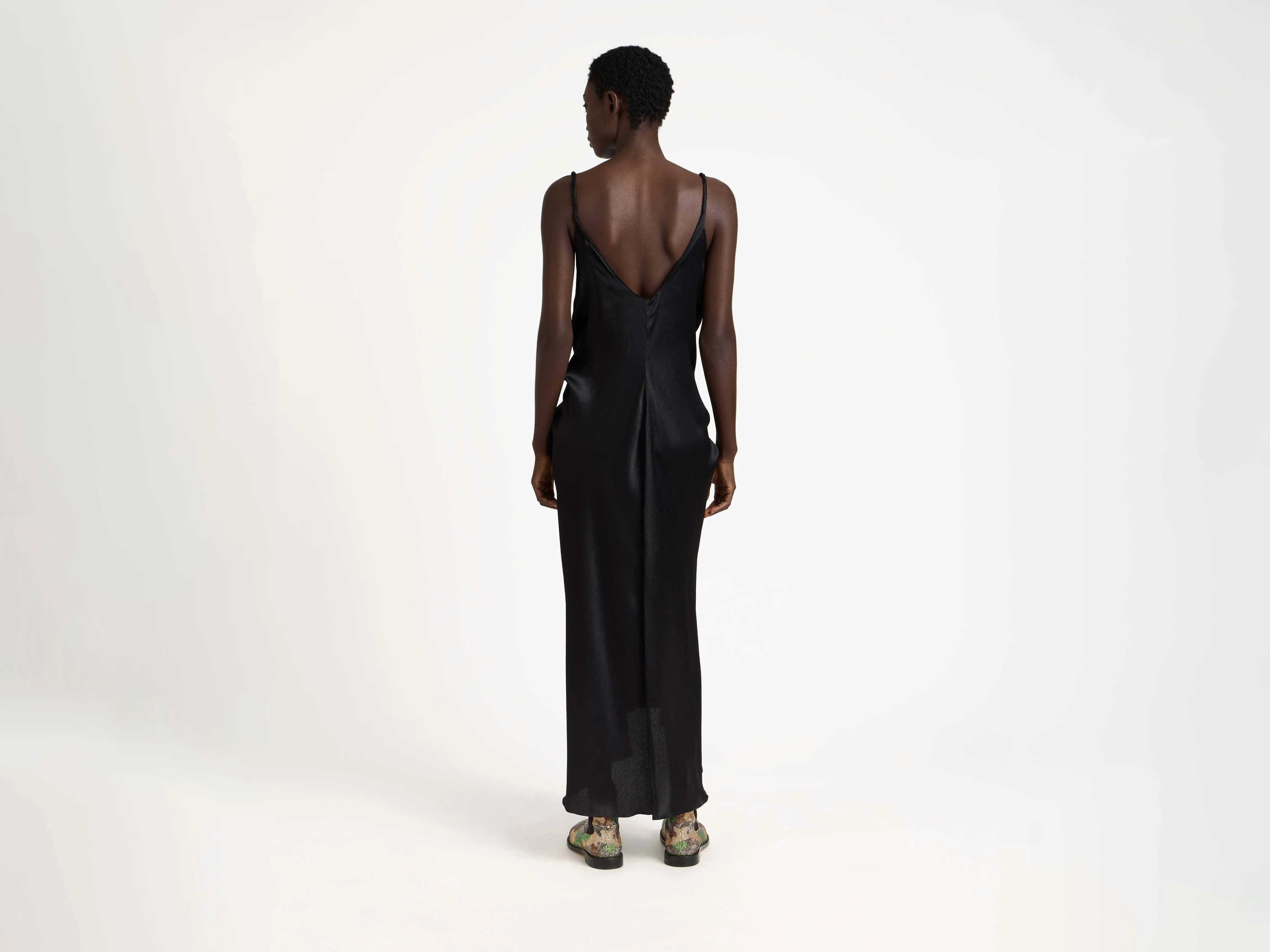 WOMENS KNOTTED WAIST LONGLINE DRESS IN BLACK sold by J.W. Anderson product image thumbnail 2