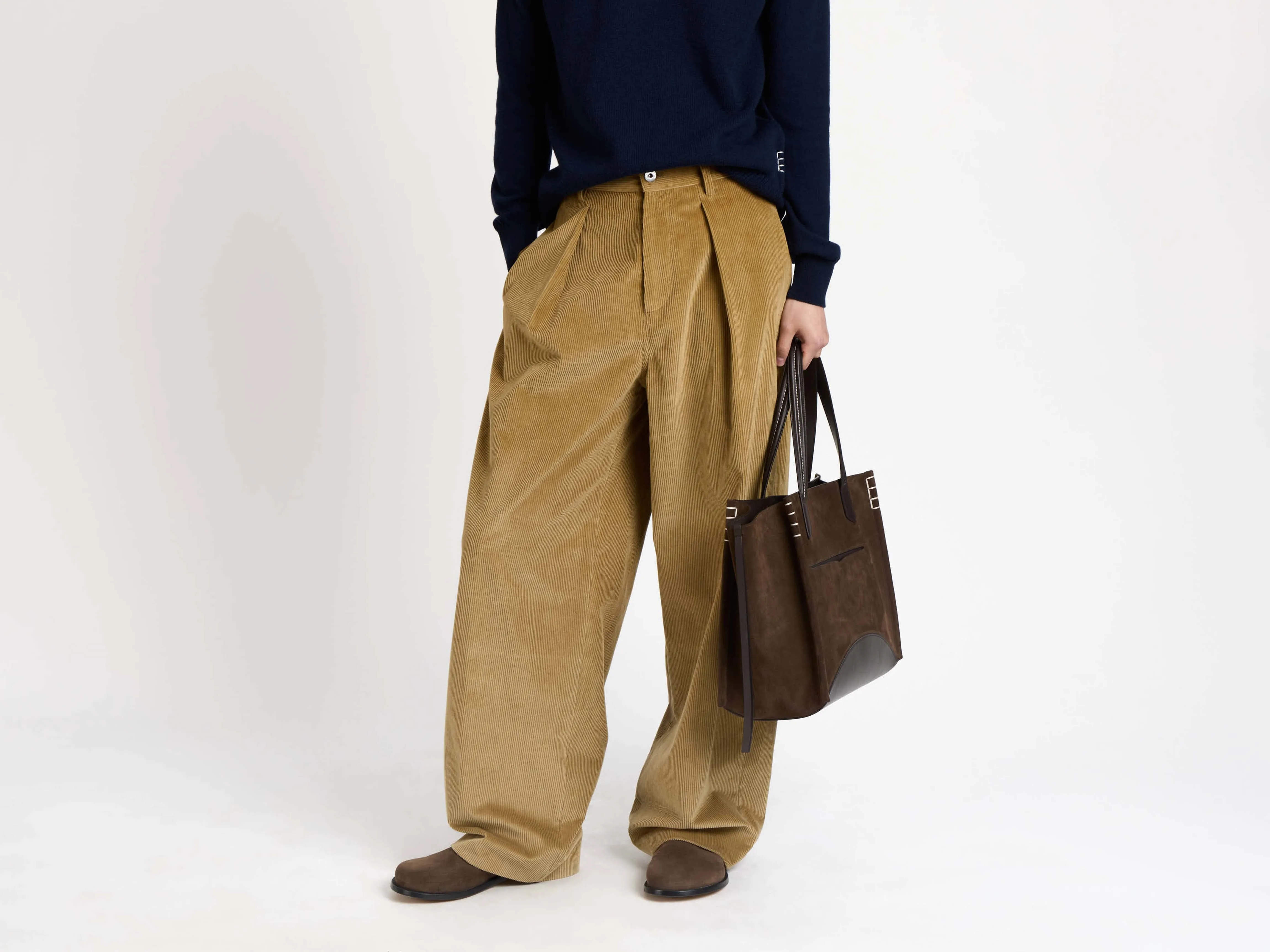 MENS SINGLE PLEAT TROUSERS IN BISCUIT sold by J.W. Anderson product image thumbnail 4