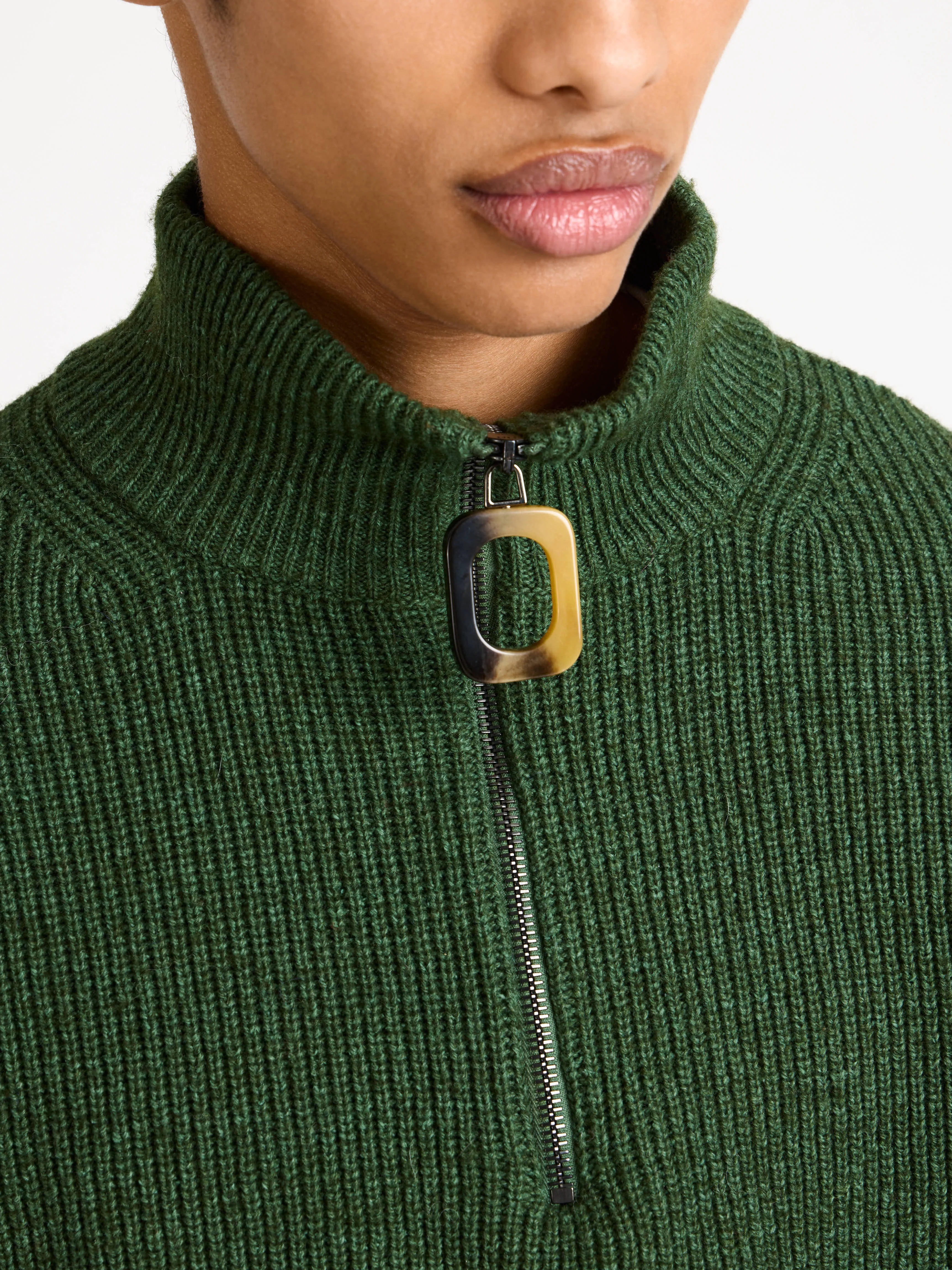 MENS HALF ZIP JUMPER IN PINE sold by J.W. Anderson product image thumbnail 4