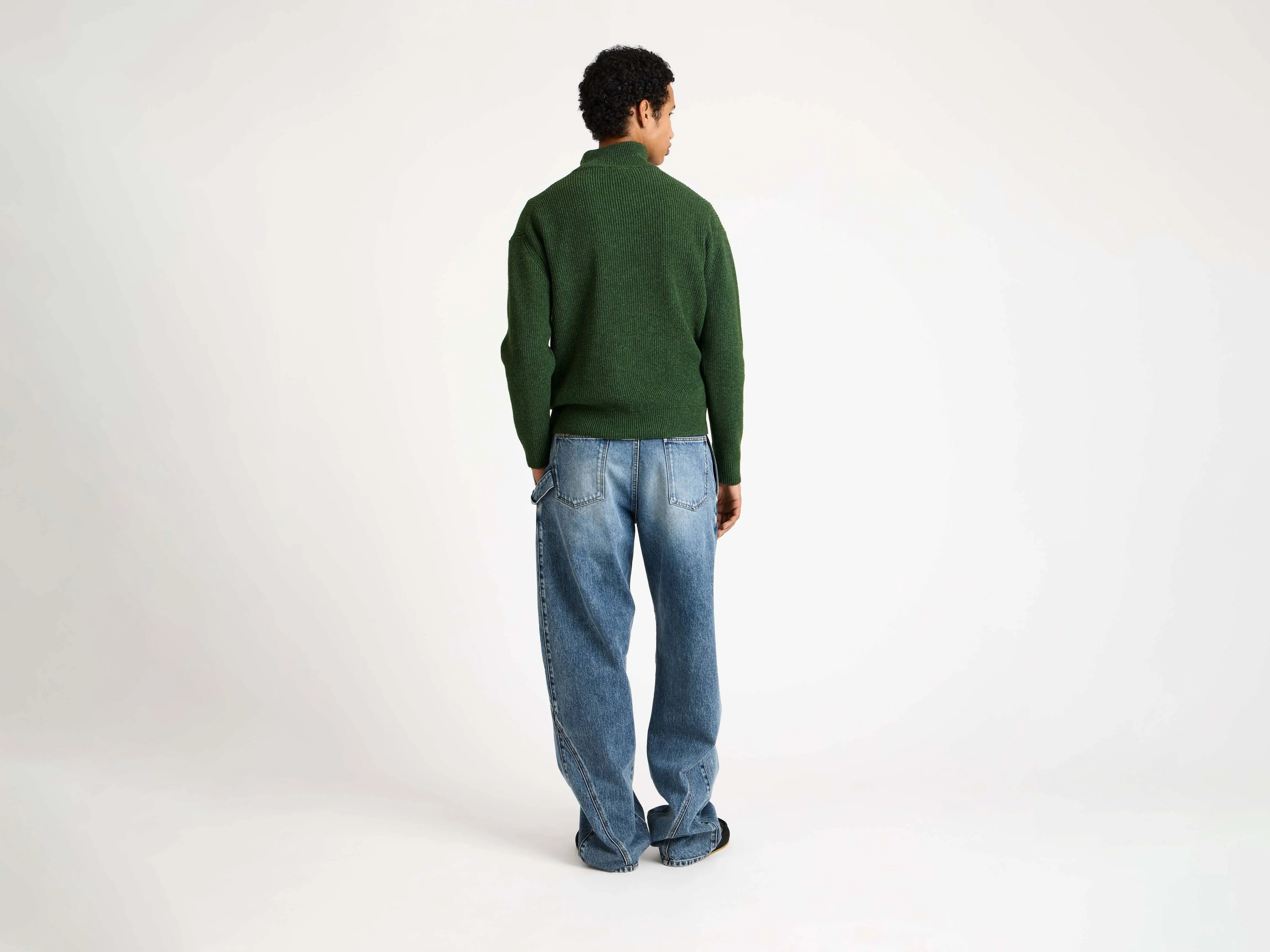 MENS HALF ZIP JUMPER IN PINE sold by J.W. Anderson product image thumbnail 5