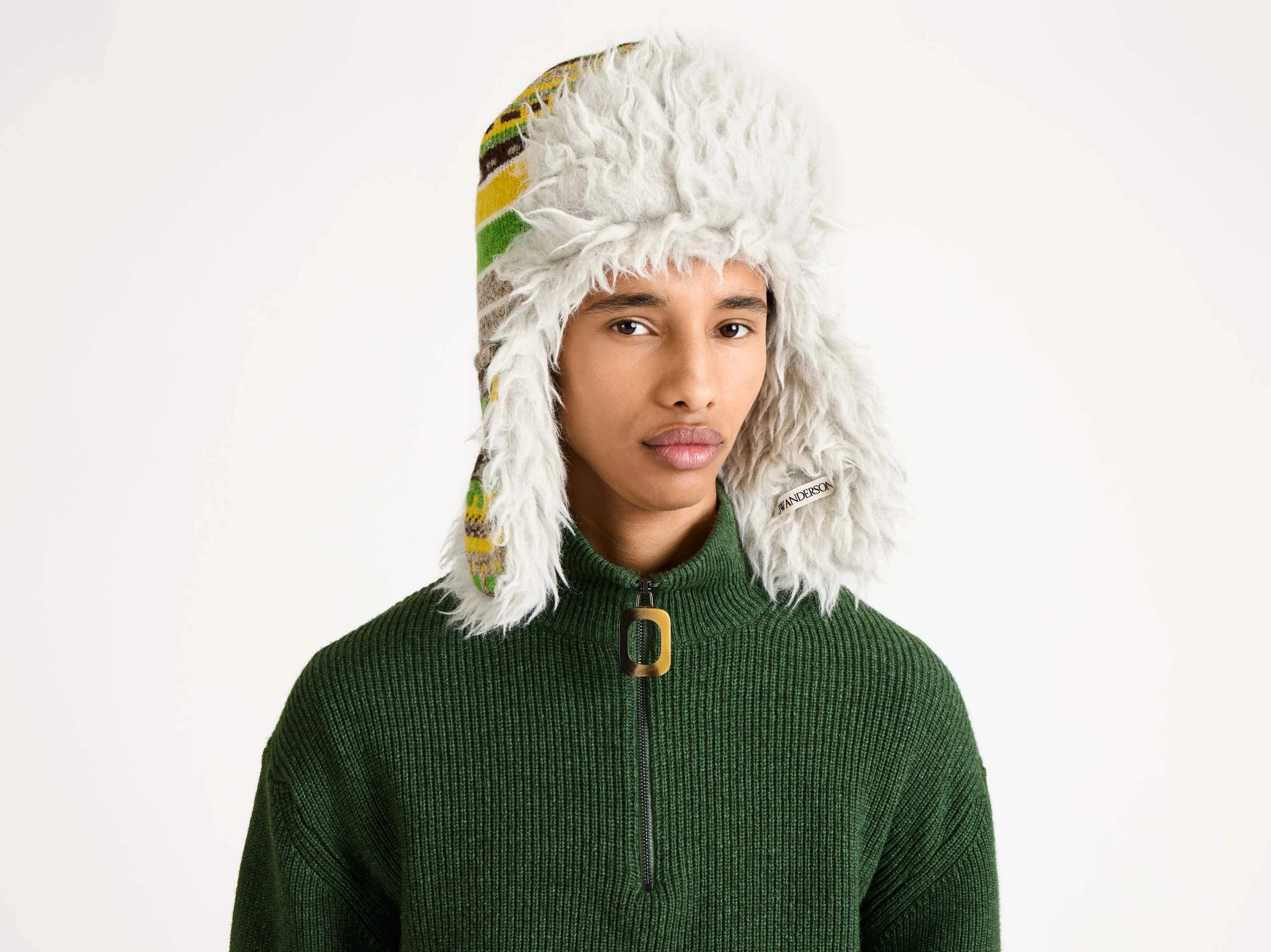 MENS HALF ZIP JUMPER IN PINE sold by J.W. Anderson product image thumbnail 3