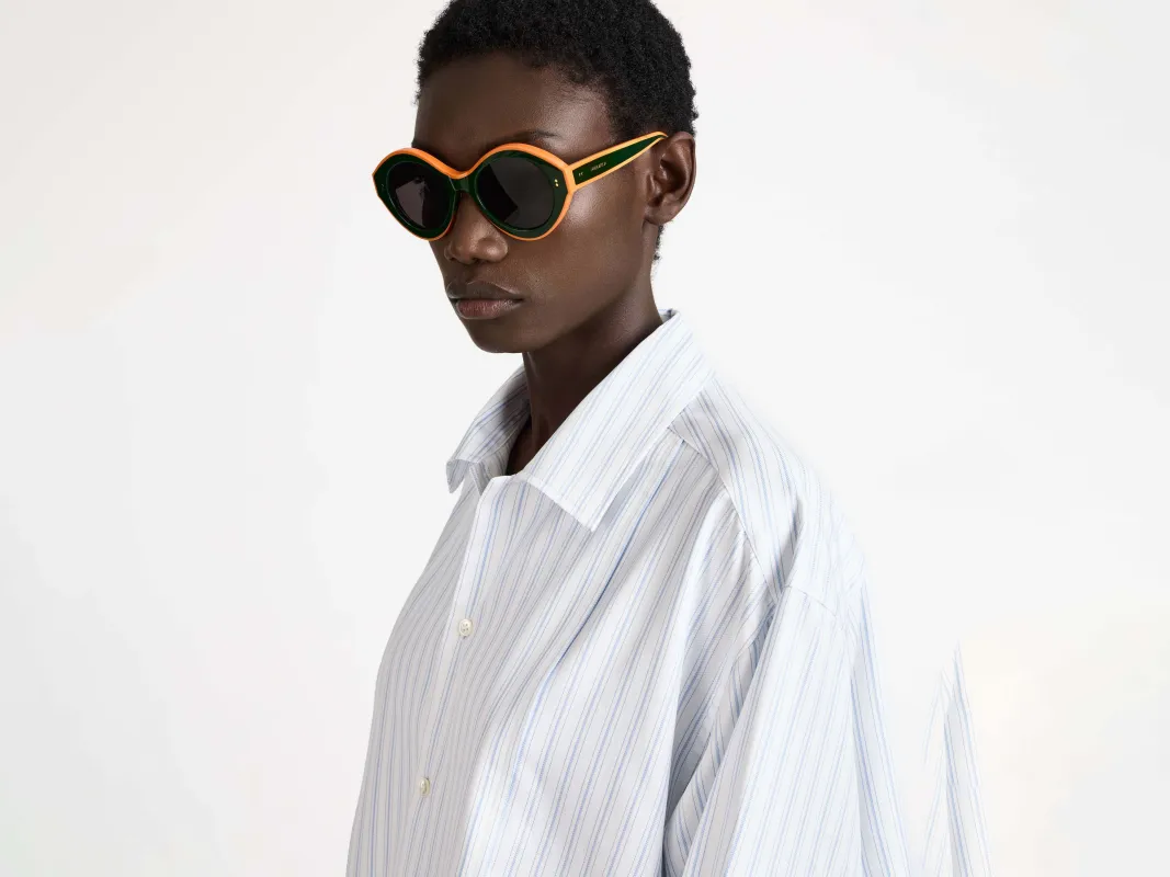 JWA07 BUMPER SUNGLASSES IN GREEN & ORANGE sold by J.W. Anderson