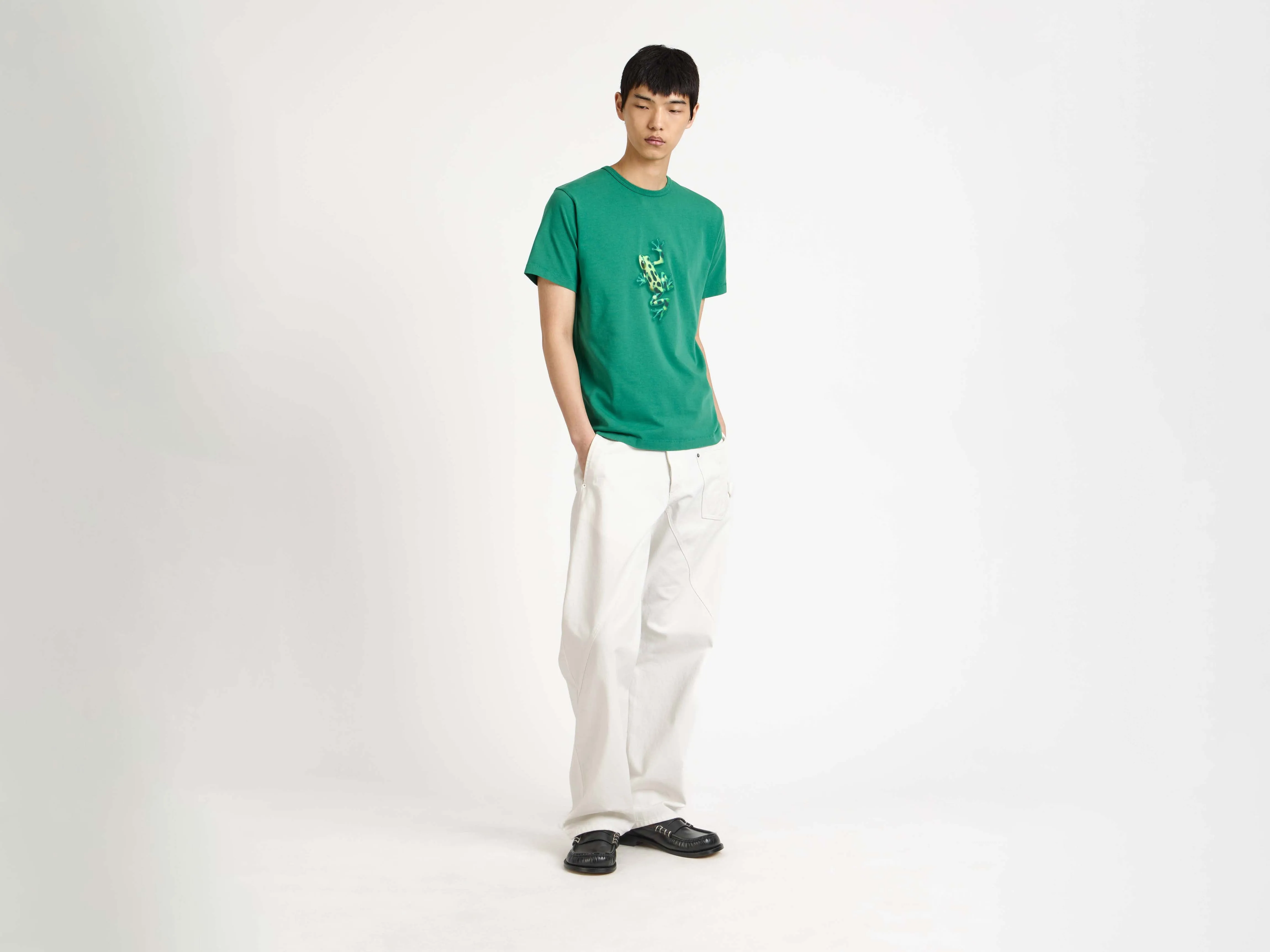MENS JUMPING FROG T-SHIRT IN EMERALD sold by J.W. Anderson product image thumbnail 5