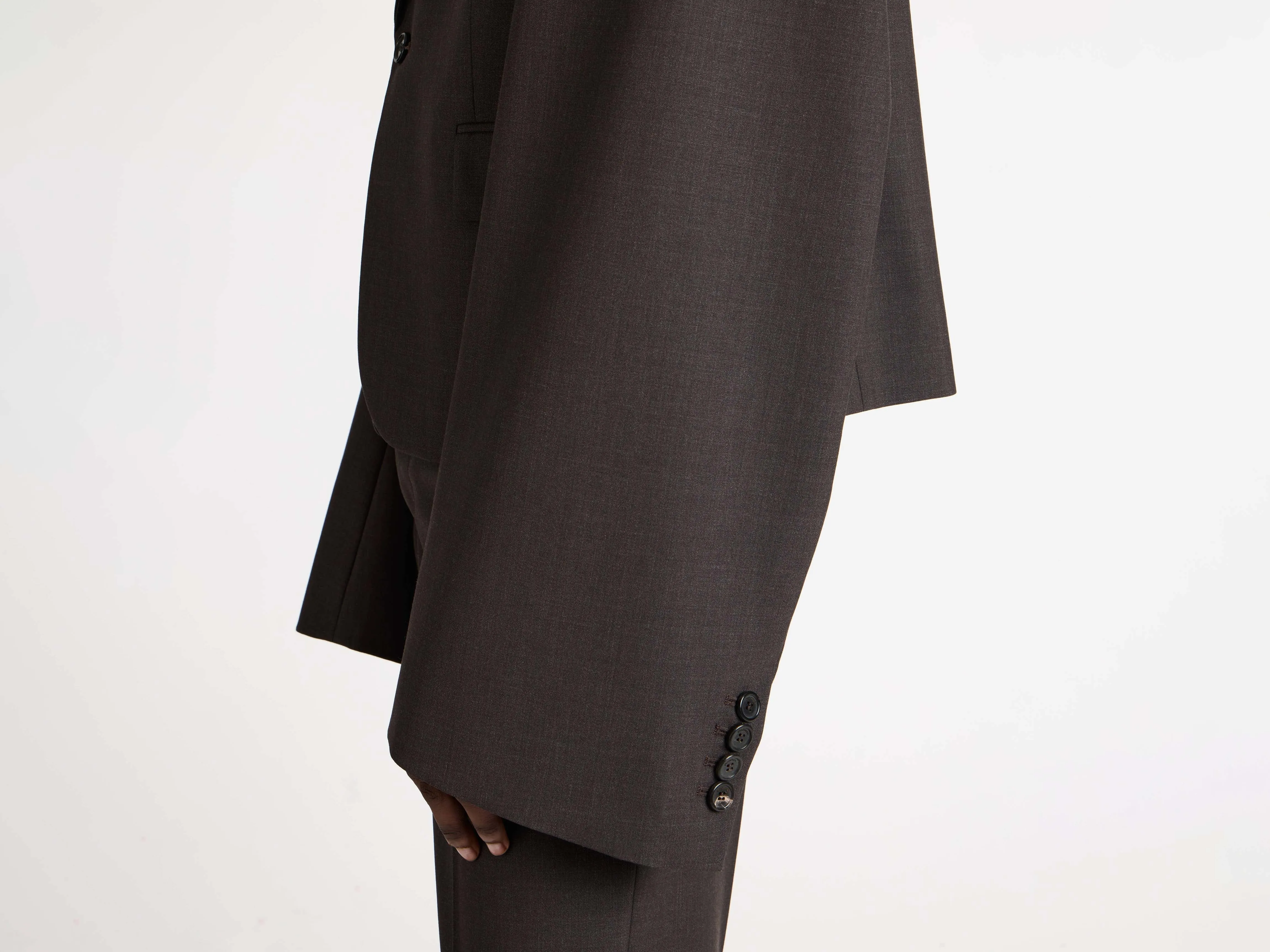 MENS WIDE SLEEVE BLAZER IN CHOCOLATE BROWN sold by J.W. Anderson product image thumbnail 4