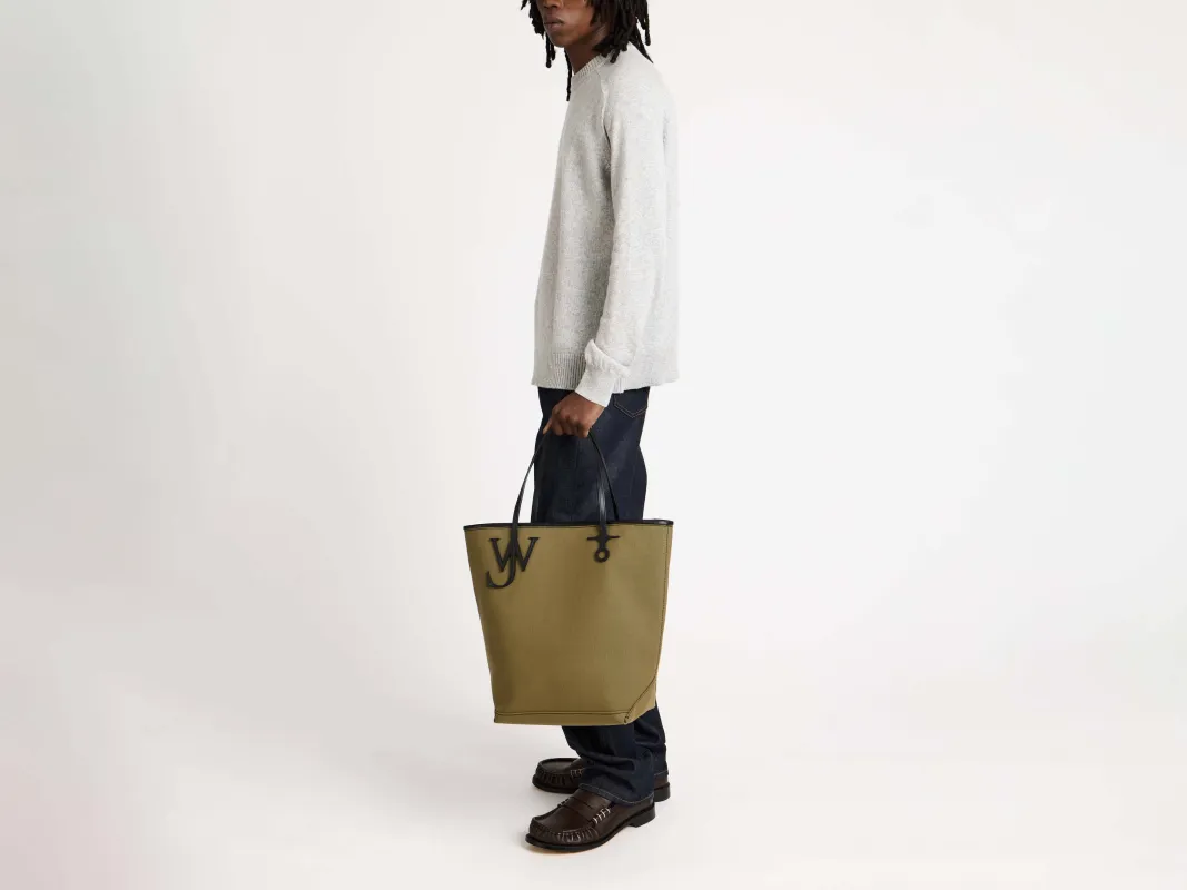 LARGE ANCHOR CANVAS TOTE IN KHAKI made by J.W. Anderson
