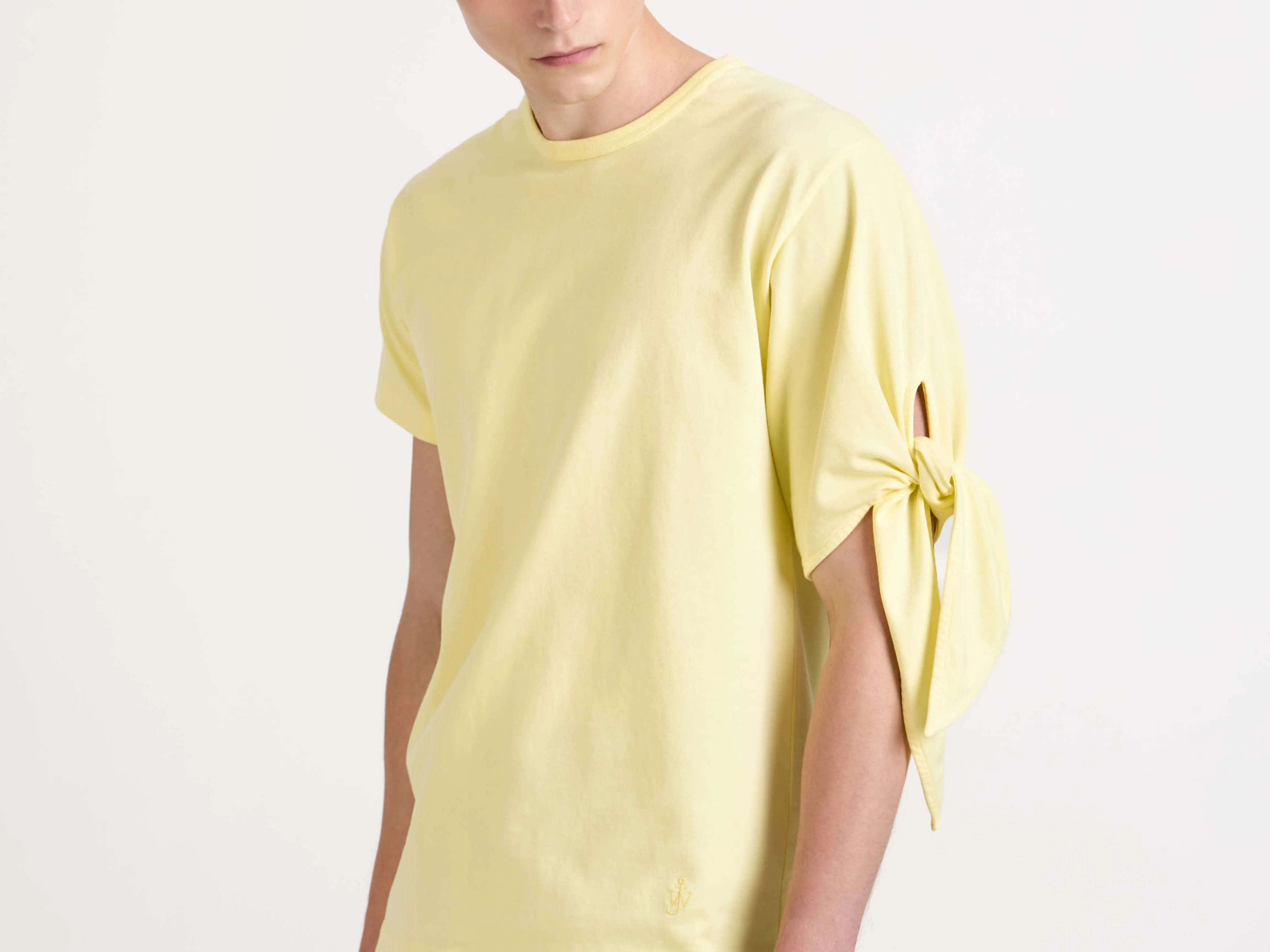 MENS KNOTTED SLEEVE T-SHIRT IN YELLOW sold by J.W. Anderson product image thumbnail 4