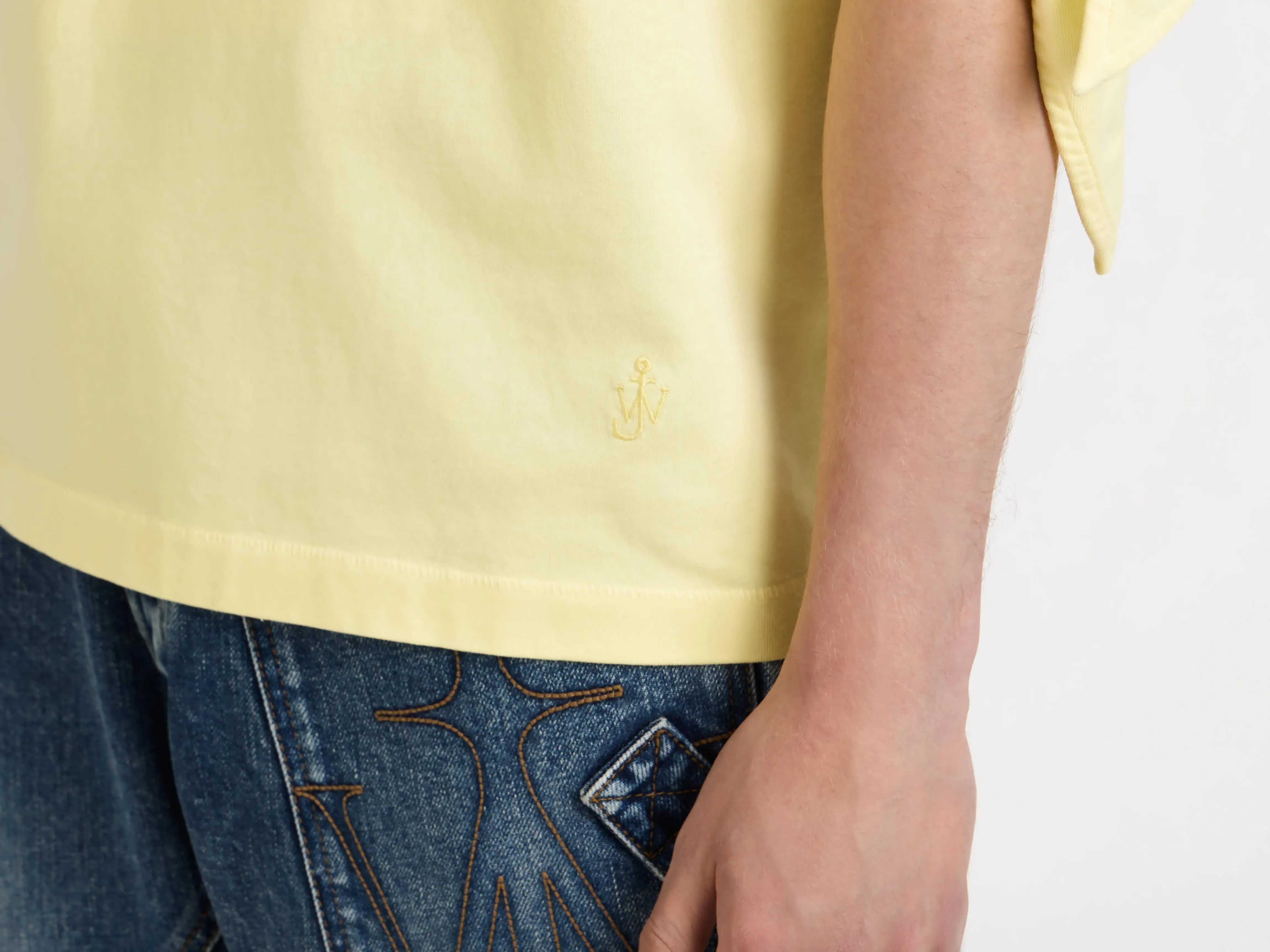 MENS KNOTTED SLEEVE T-SHIRT IN YELLOW sold by J.W. Anderson product image thumbnail 5