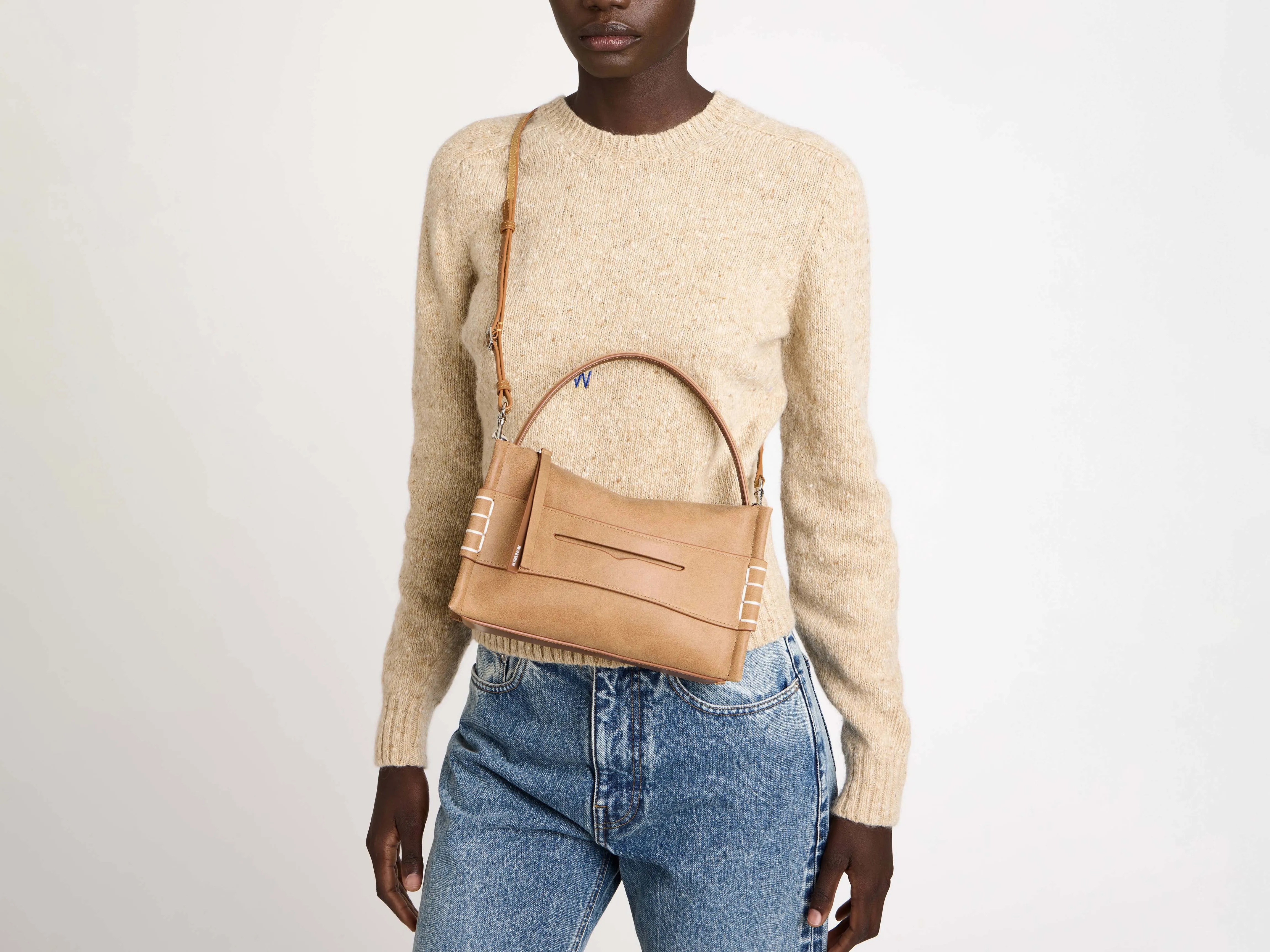 SMALL LOAFER BAG IN GOLD sold by J.W. Anderson
