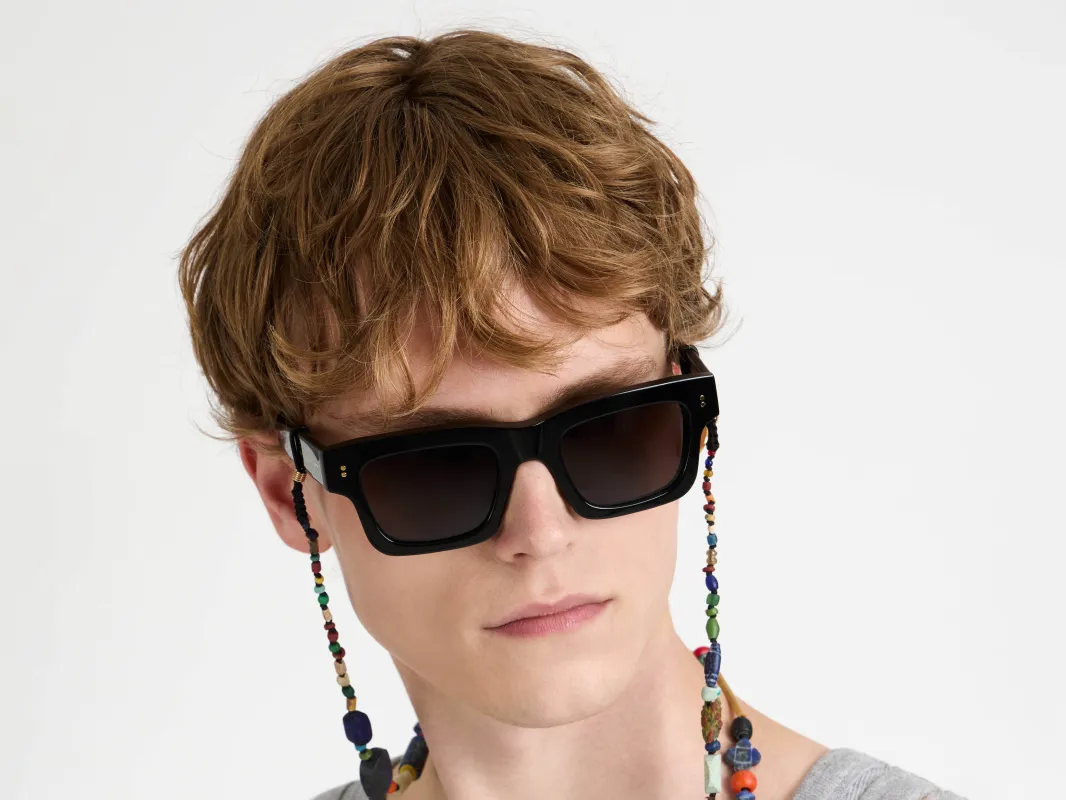 JWA02 RECTANGULAR SUNGLASSES IN BLACK made by J.W. Anderson