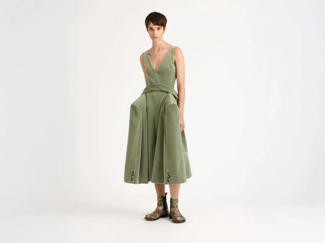 WOMENS CHELSEA LOAFER BOOTS IN MILITARY GREEN made by J.W. Anderson