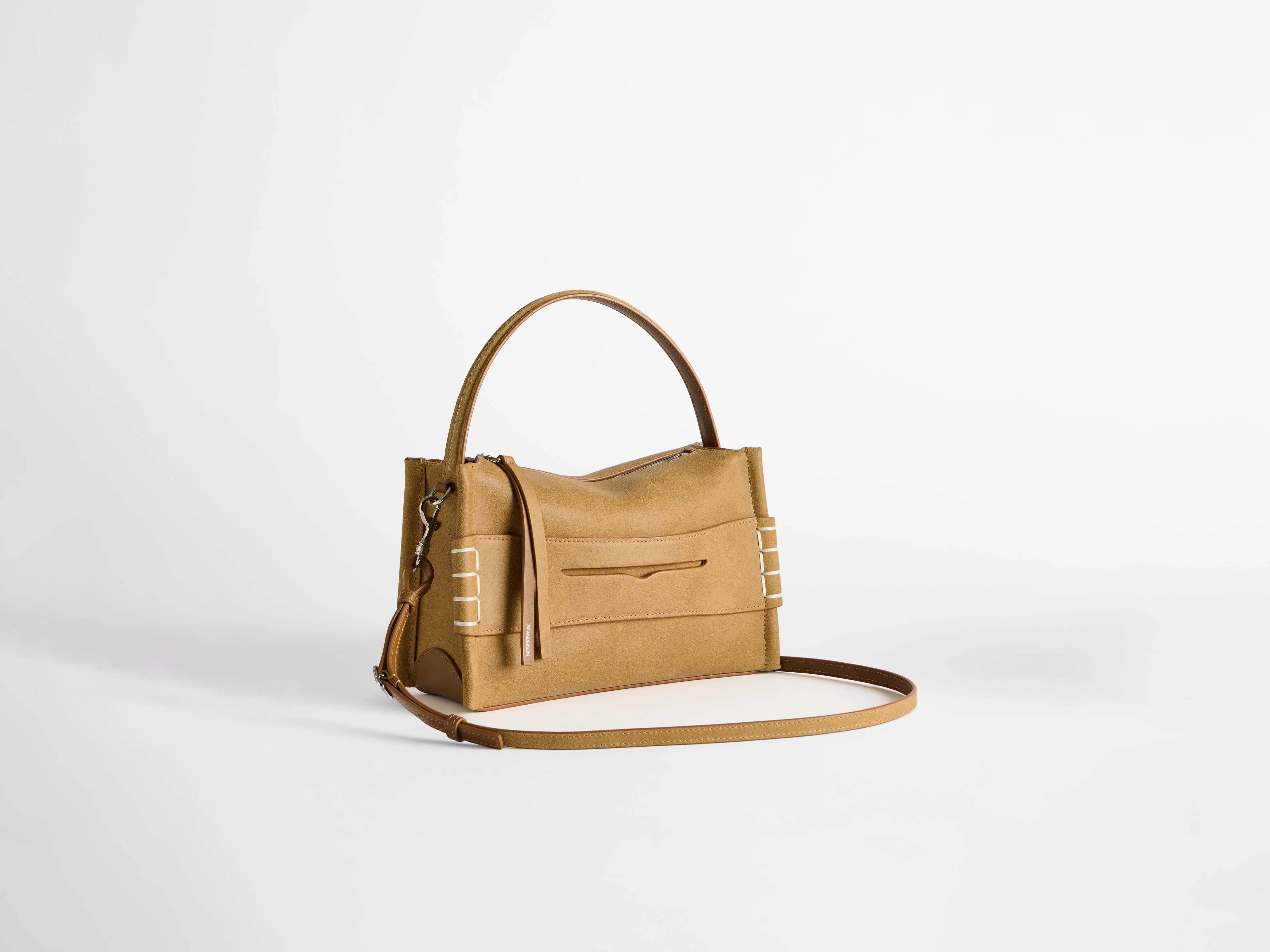 LOAFER BAG IN GOLD IN WAXED SUEDE sold by J.W. Anderson product image thumbnail 3
