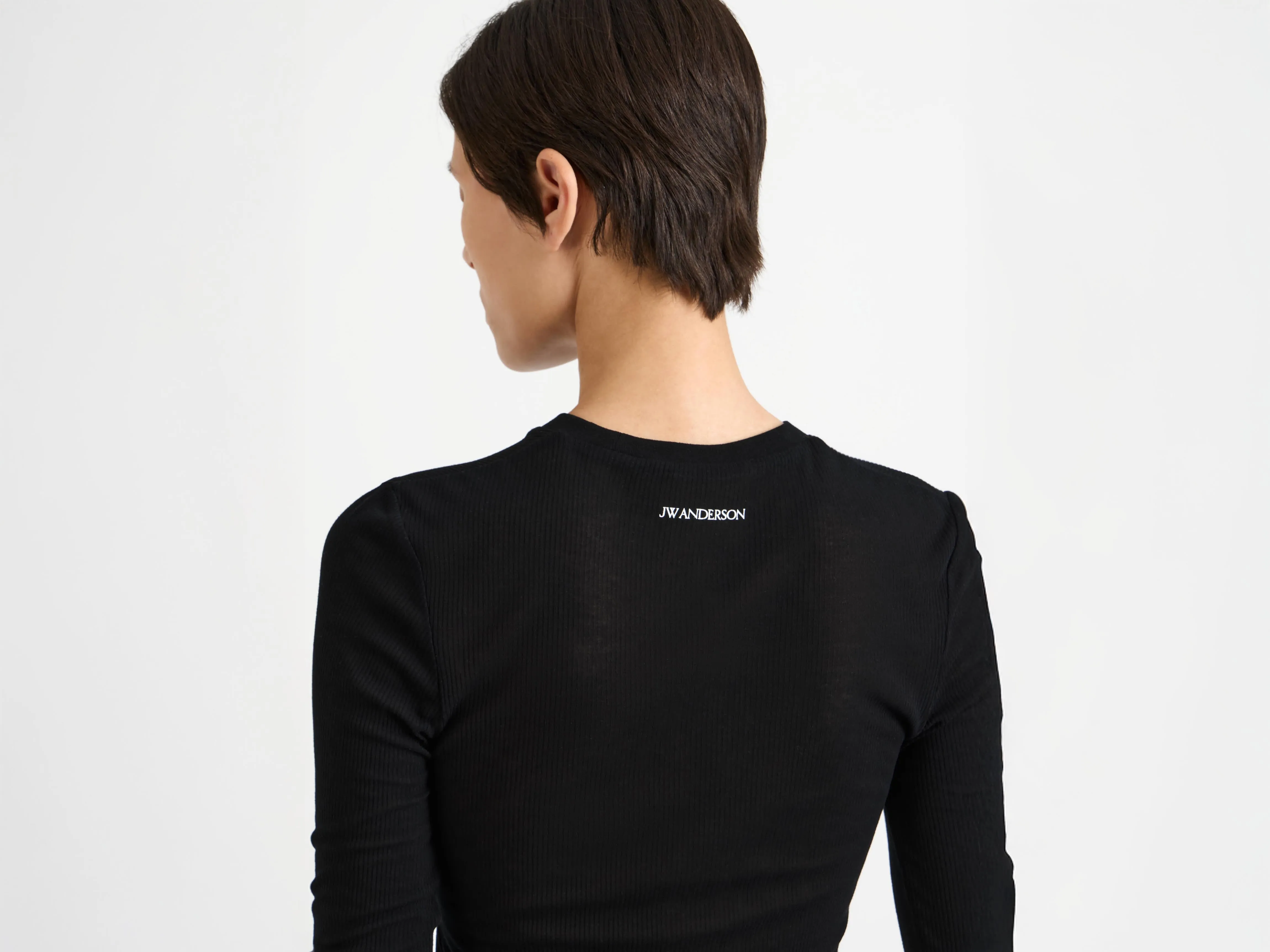 WOMENS LONG SLEEVE CREW NECKLINE TOP IN BLACK sold by J.W. Anderson product image thumbnail 4