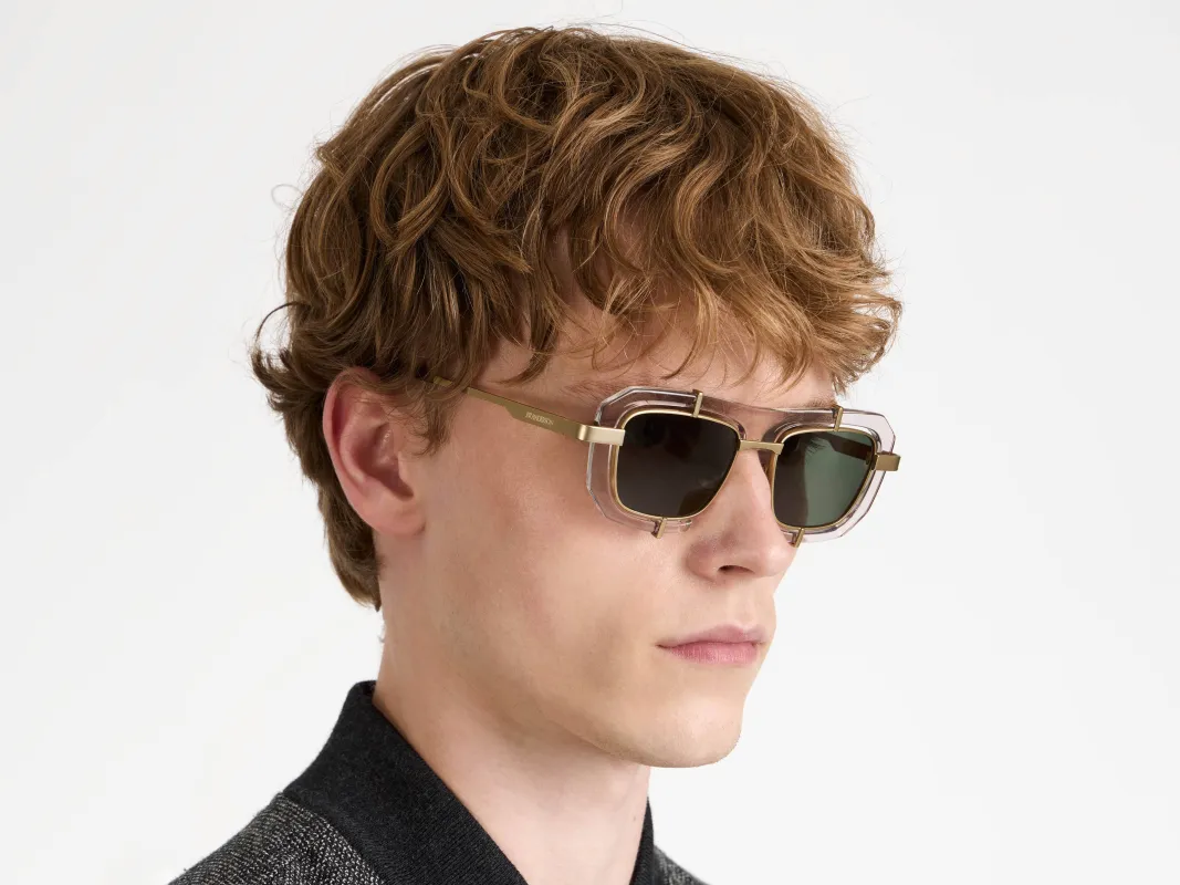 JWA03 GEOMETRIC SUNGLASSES IN CLEAR made by J.W. Anderson