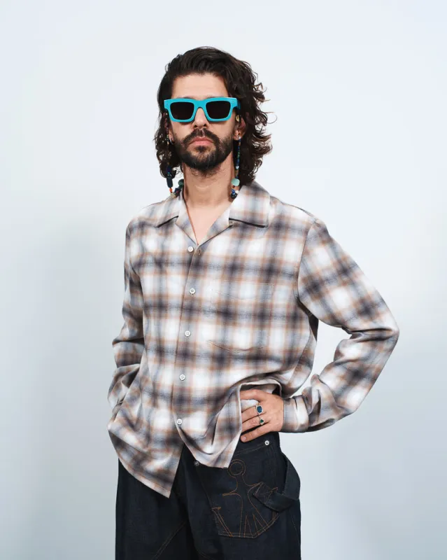 JWA02 RECTANGULAR SUNGLASSES IN TURQUOISE made by J.W. Anderson