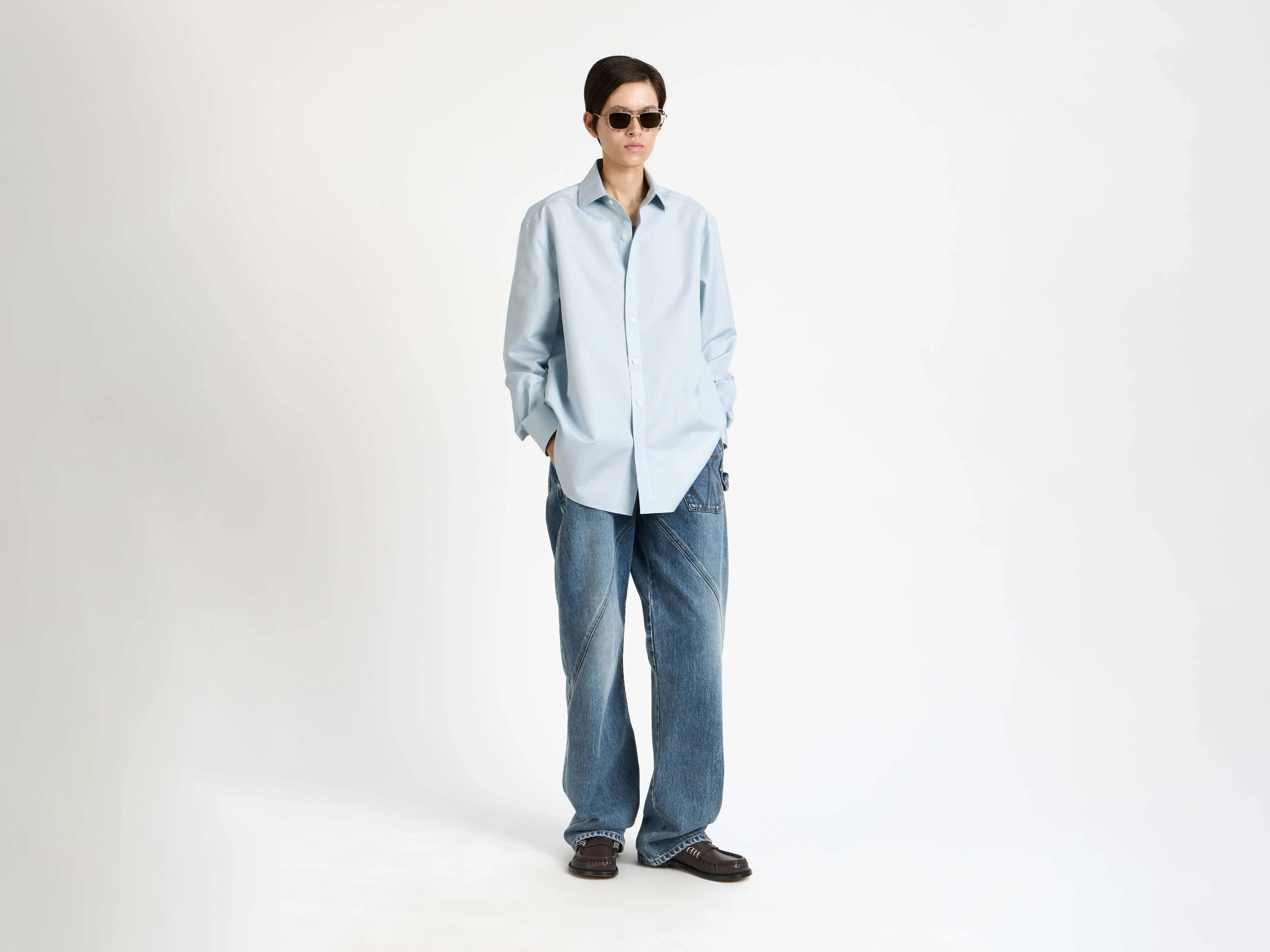 WOMENS CLASSIC DRESS SHIRT IN POWDER BLUE sold by J.W. Anderson product image thumbnail 5