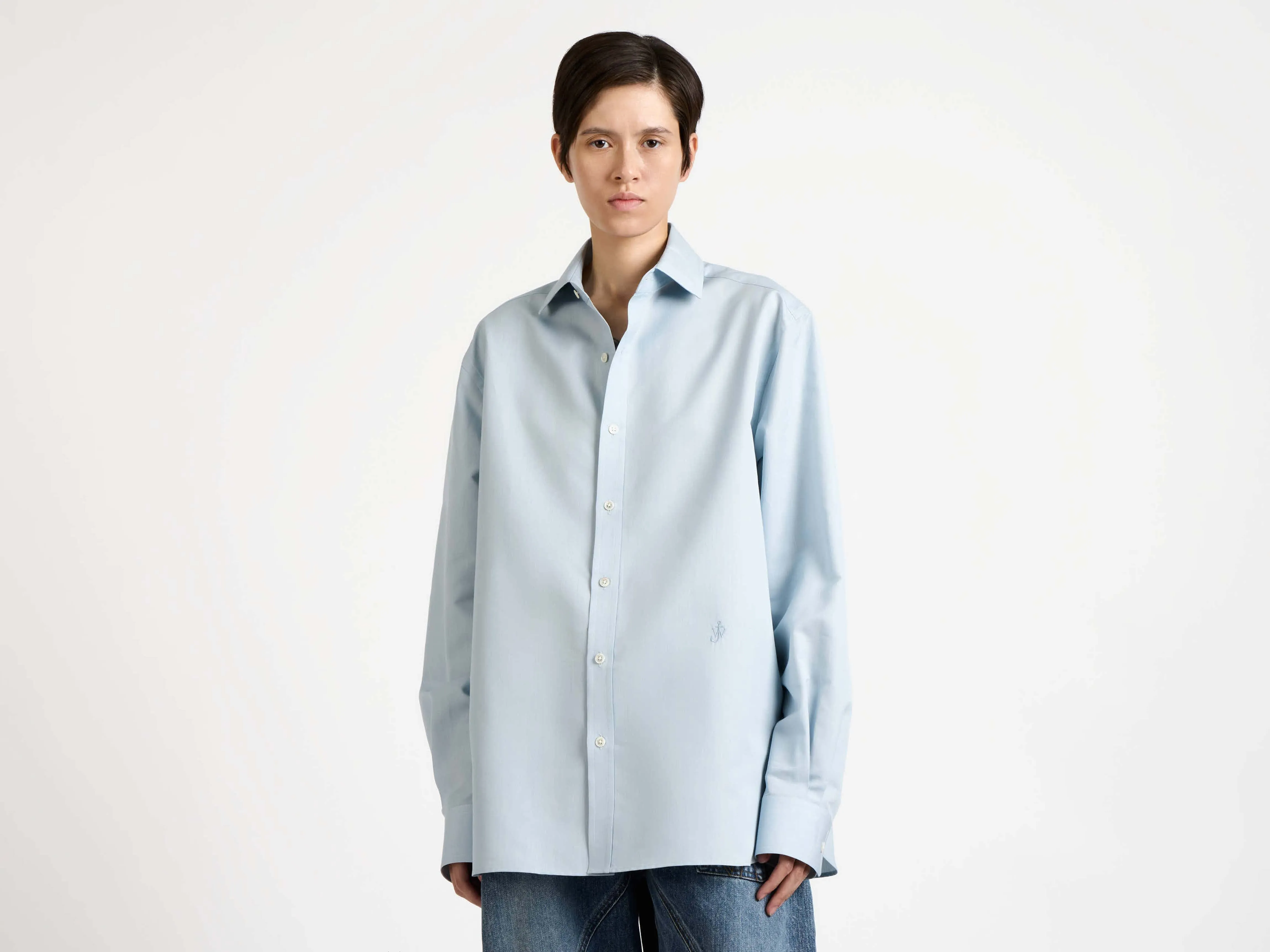 WOMENS CLASSIC DRESS SHIRT IN POWDER BLUE sold by J.W. Anderson product image thumbnail 3