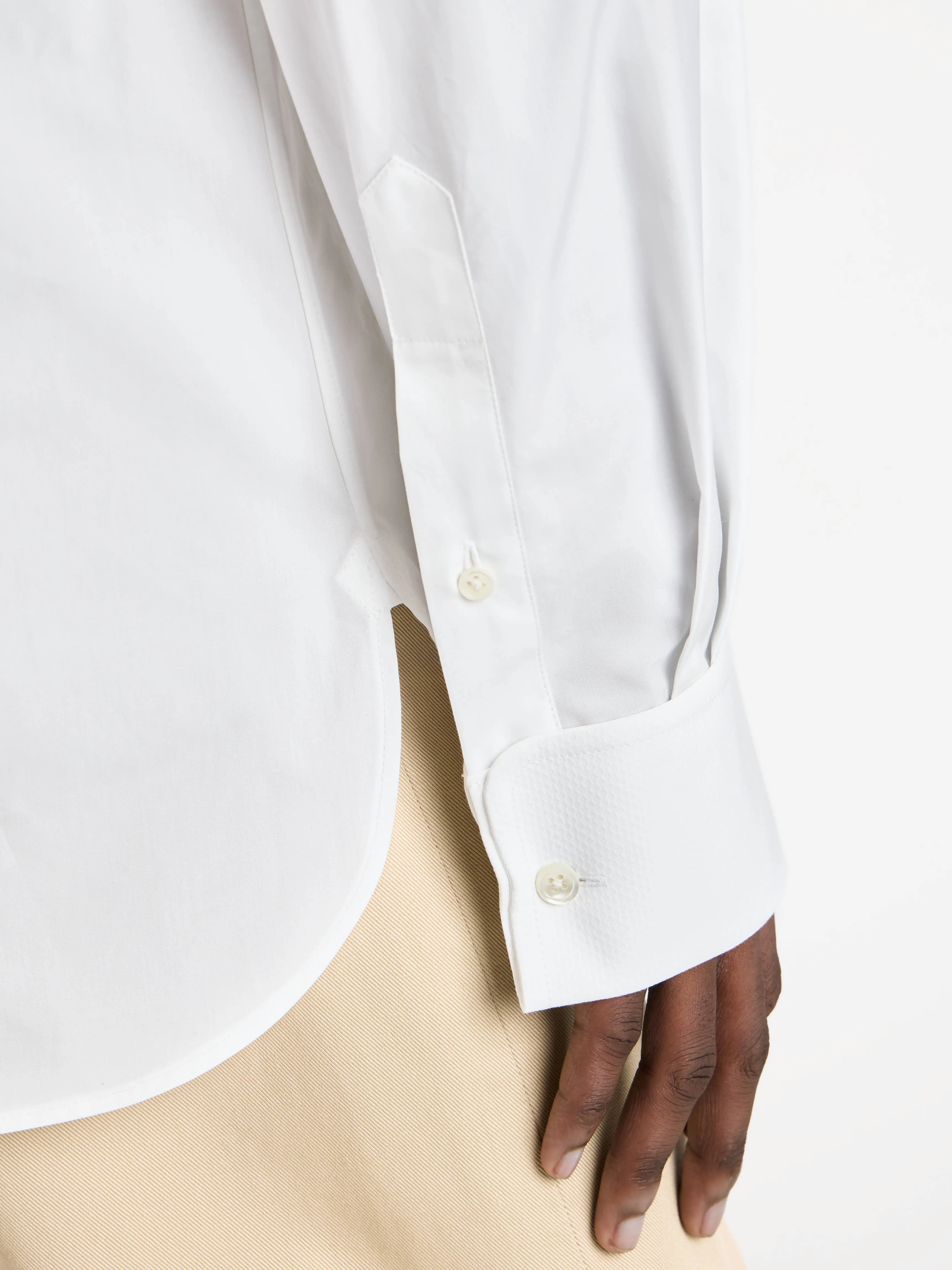 MENS PLEATED FRONT TUXEDO SHIRT IN WHITE sold by J.W. Anderson product image thumbnail 5