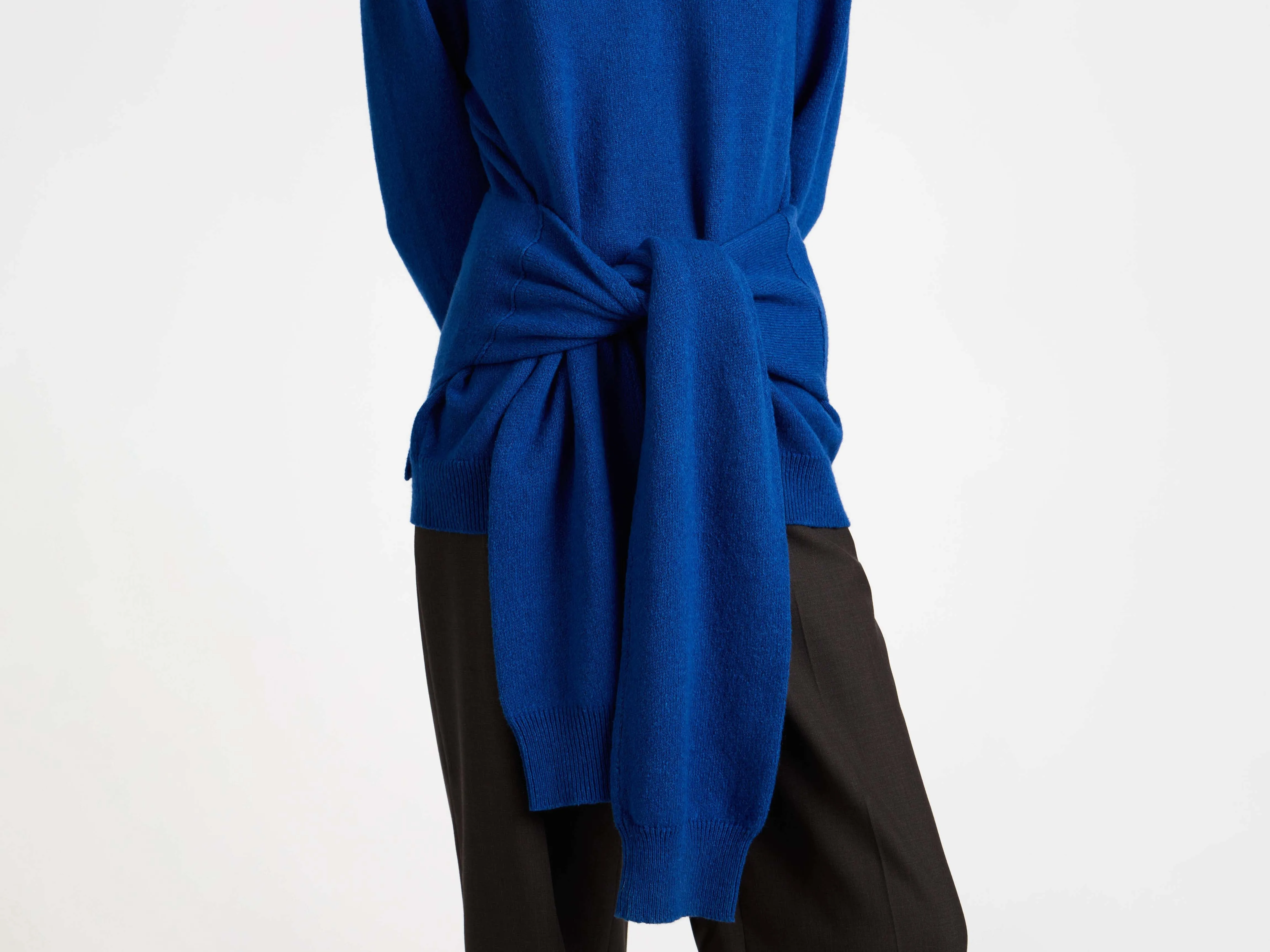 WOMENS SLEEVE-TIE WAISTED JUMPER IN COBALT sold by J.W. Anderson product image thumbnail 2