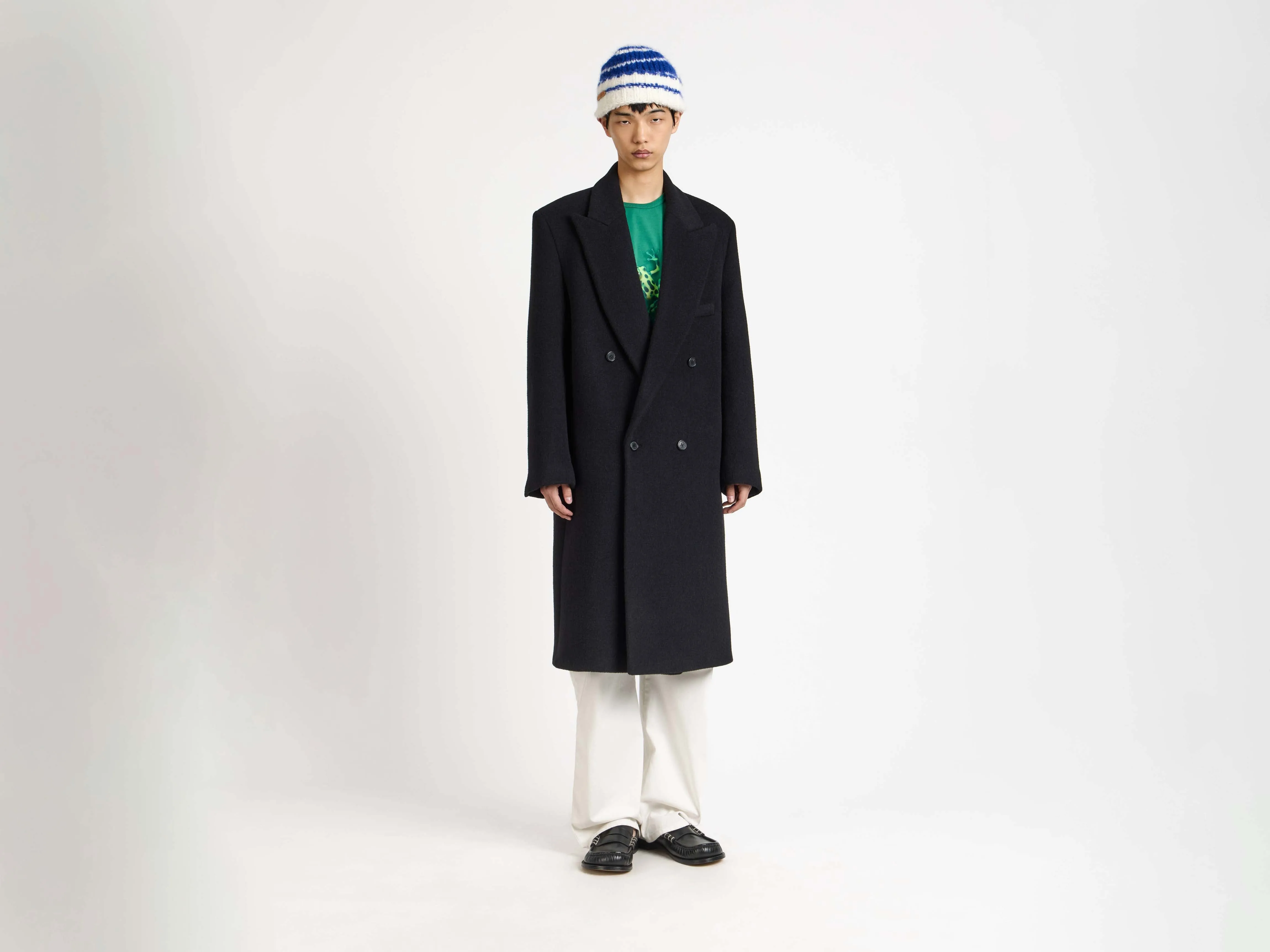 MENS DOUBLE BREASTED FORMAL COAT IN BLACK sold by J.W. Anderson product image thumbnail 2