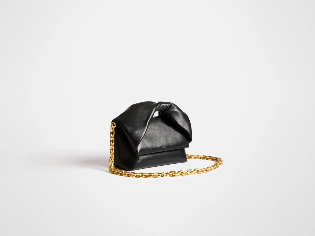 MEDIUM TWISTER BAG IN BLACK LEATHER made by J.W. Anderson