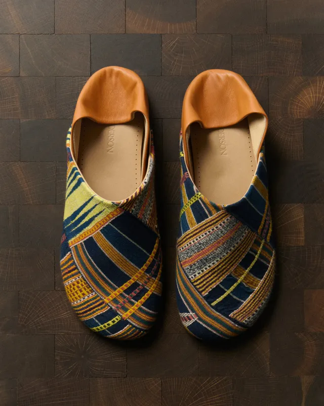 WOMENS SLIPPER MULES IN BLUE-MULTI sold by J.W. Anderson