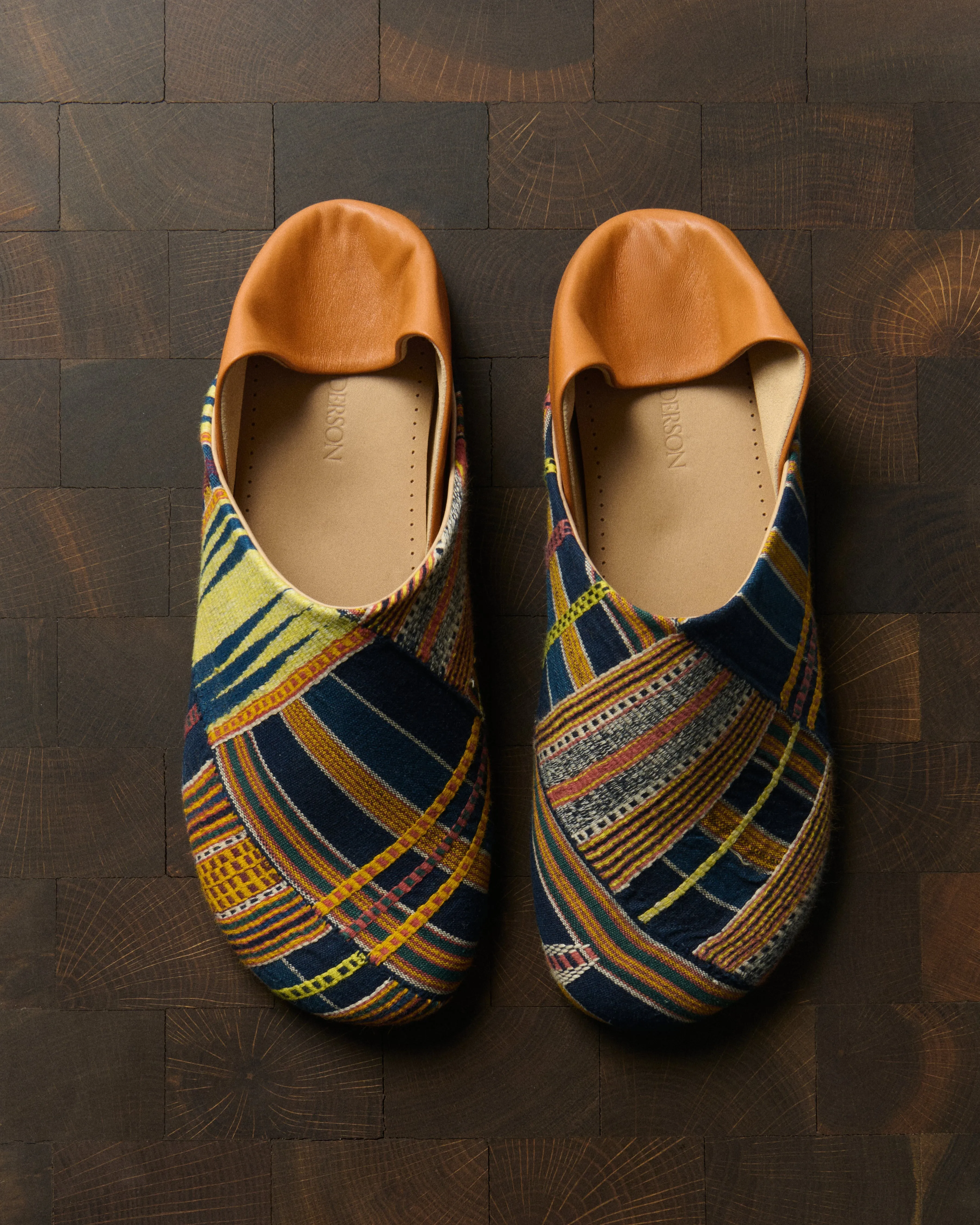 WOMENS SLIPPER MULES IN BLUE-MULTI sold by J.W. Anderson