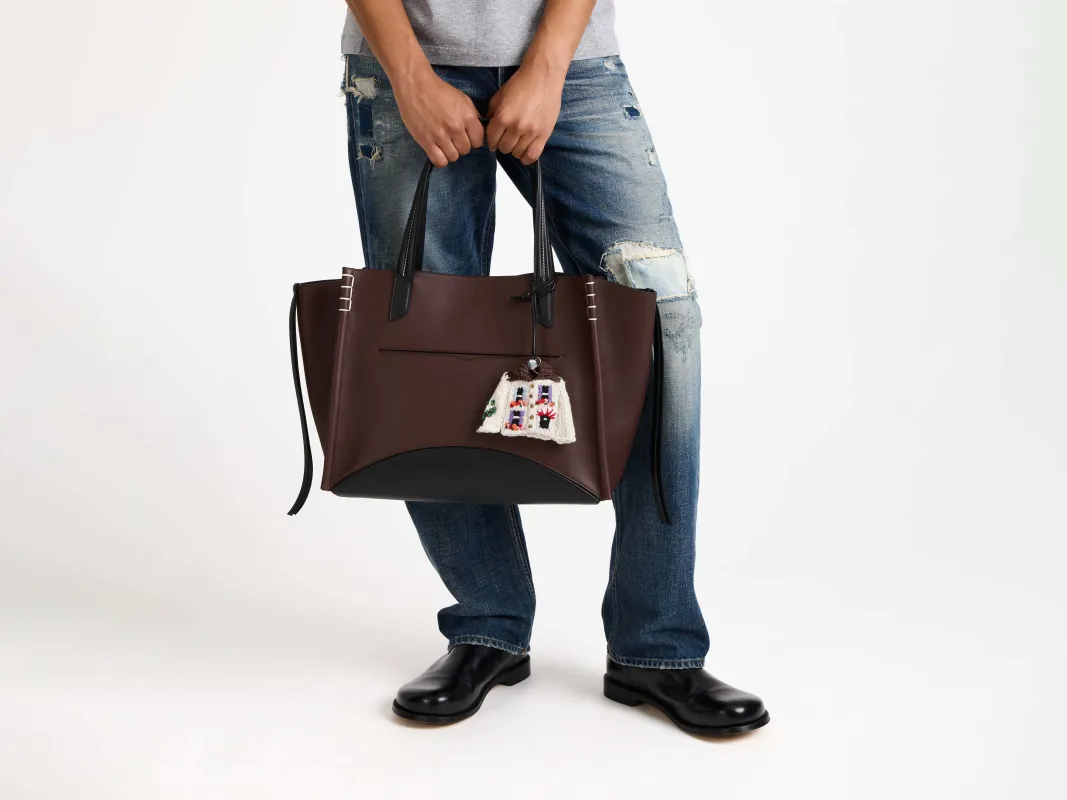 HAND-CROCHETED HOUSE CARDIGAN CHARM IN WHITE sold by J.W. Anderson