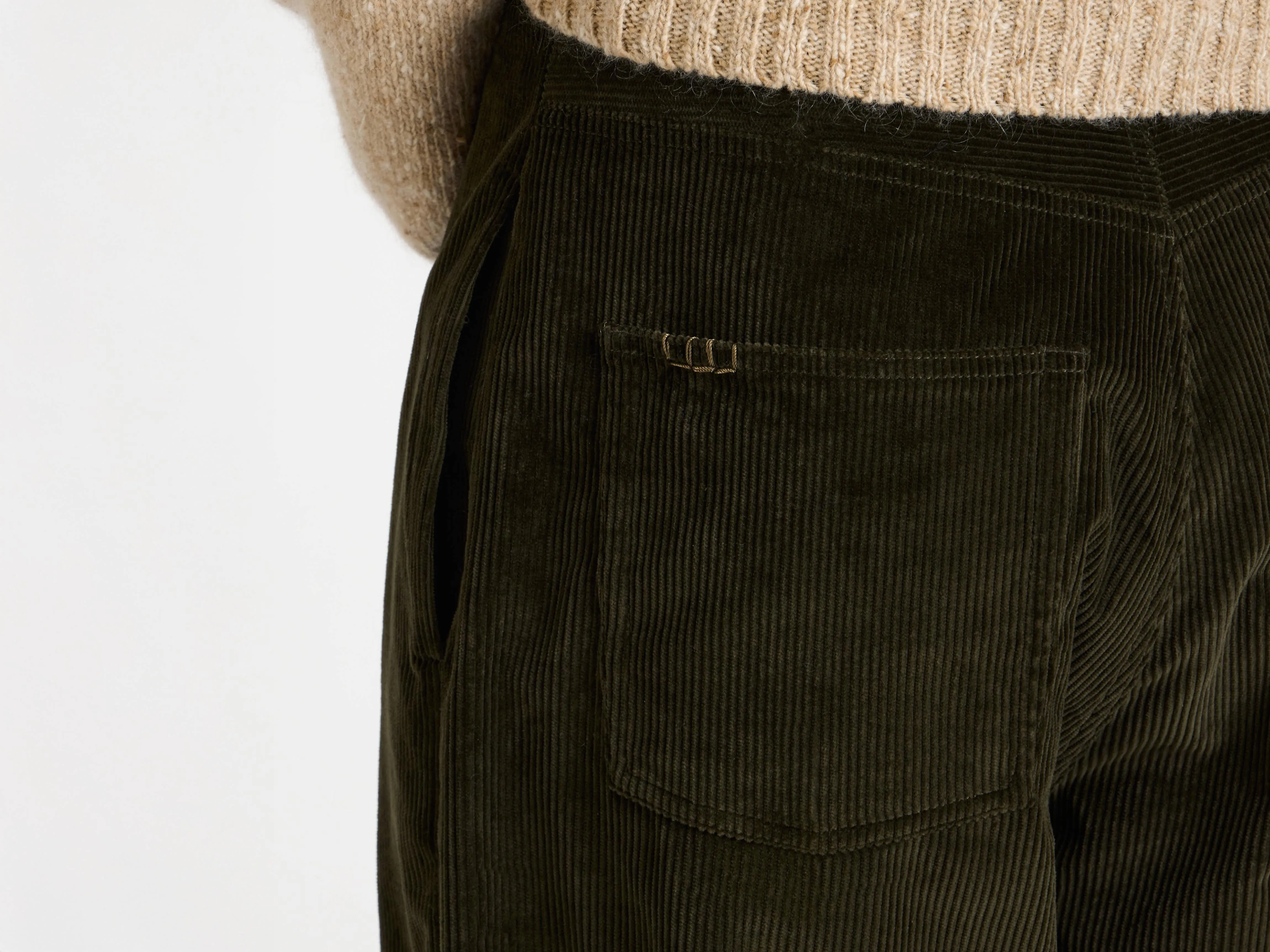 MENS SINGLE PLEAT TROUSERS IN MOSS sold by J.W. Anderson product image thumbnail 5